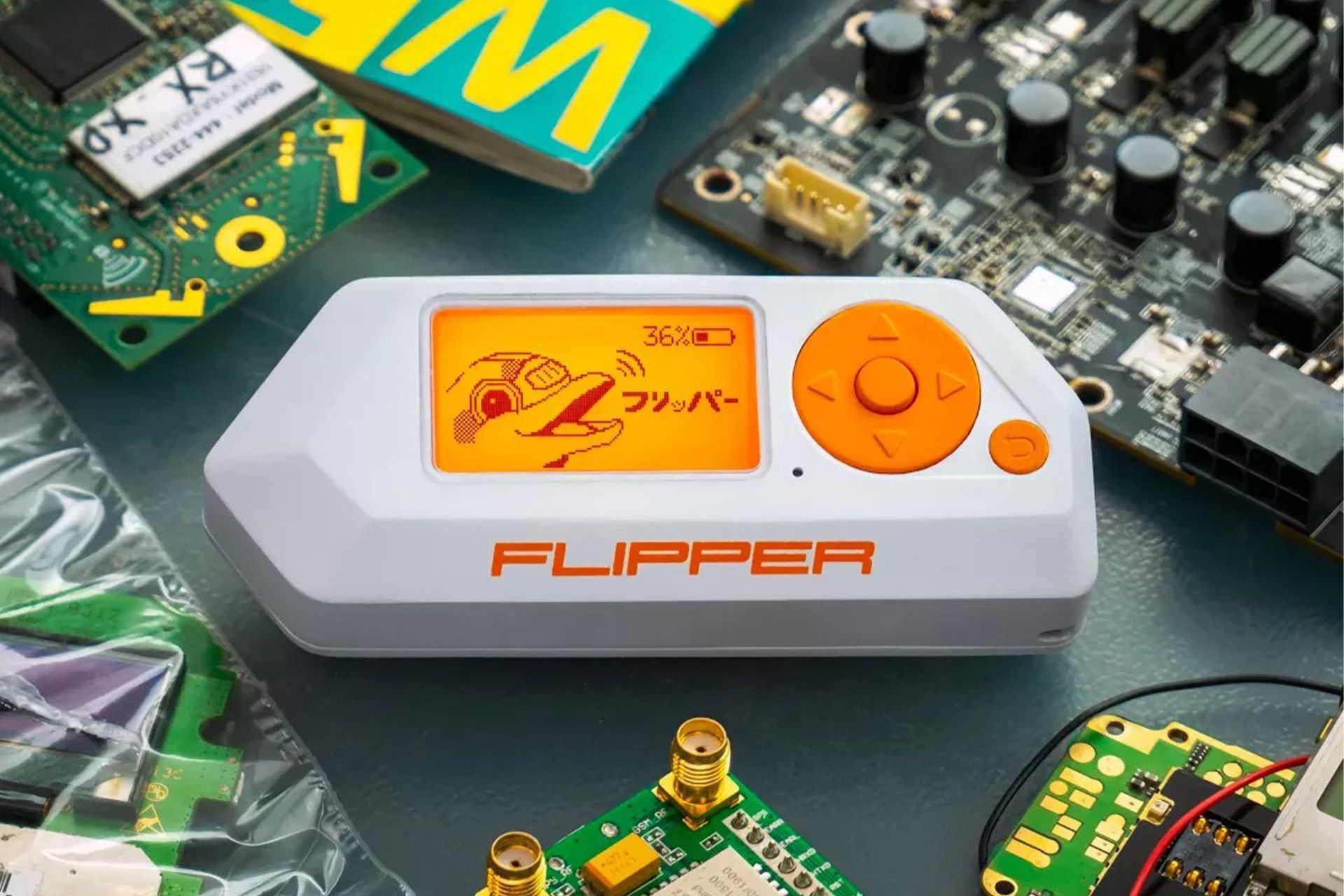 دستگاه تشخیص نفوذ Flipper Zero کنار بردهای مختلف