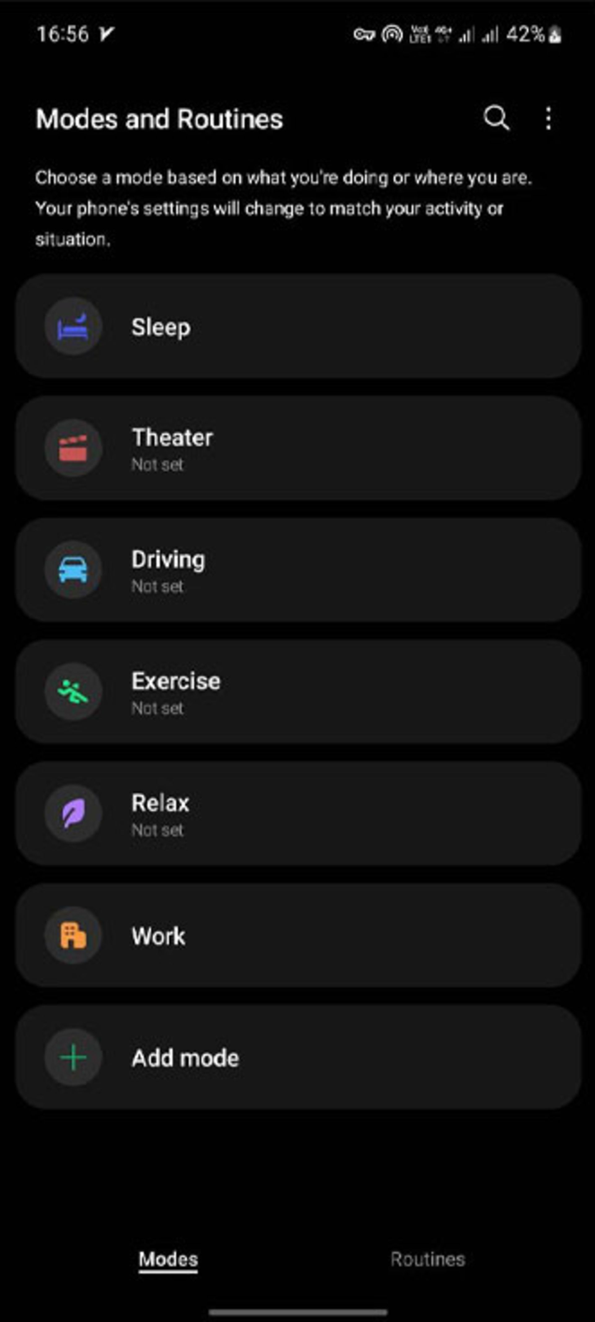 تنظیمات Focus mode
