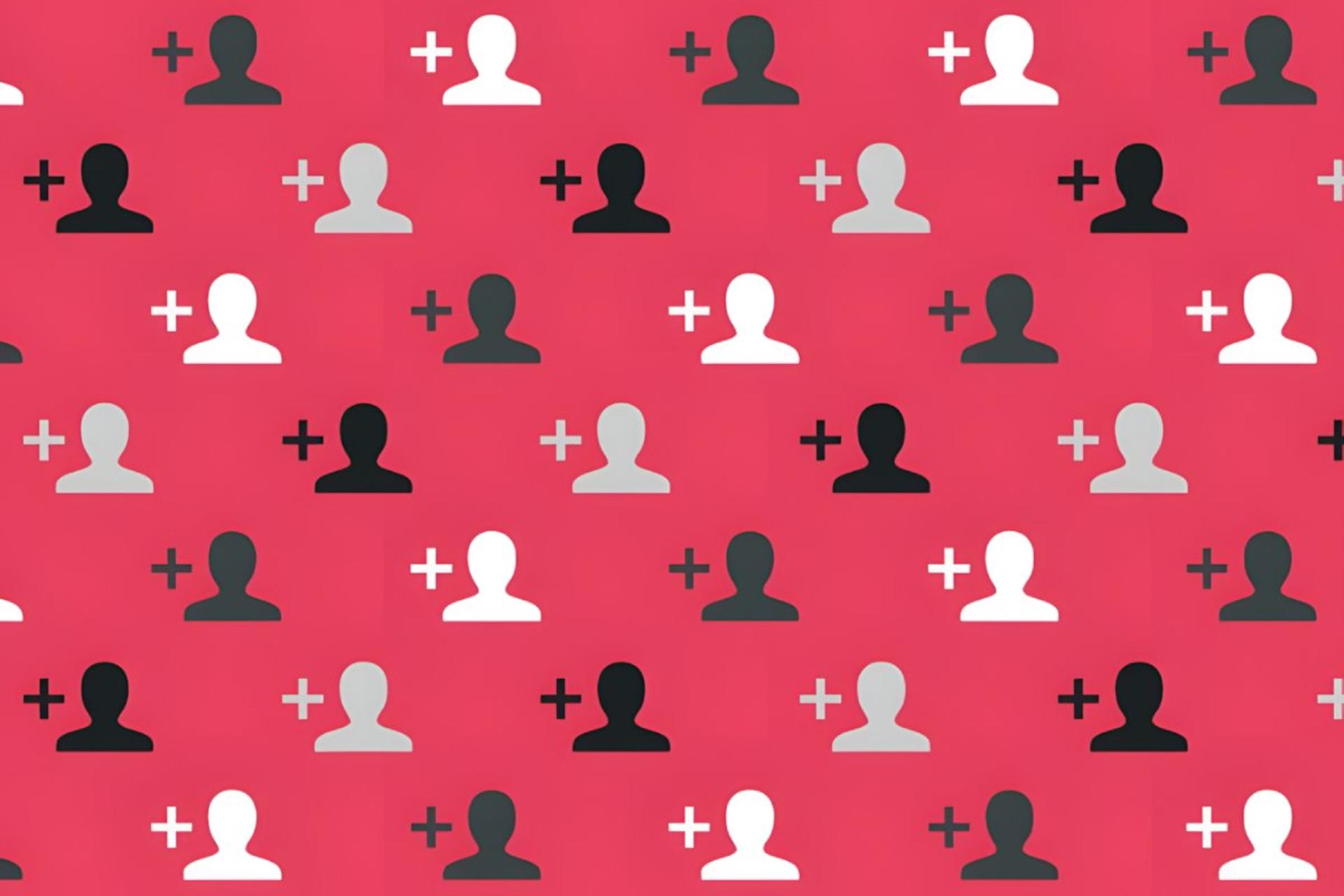 آیکون های فالوور سفید و مشکی