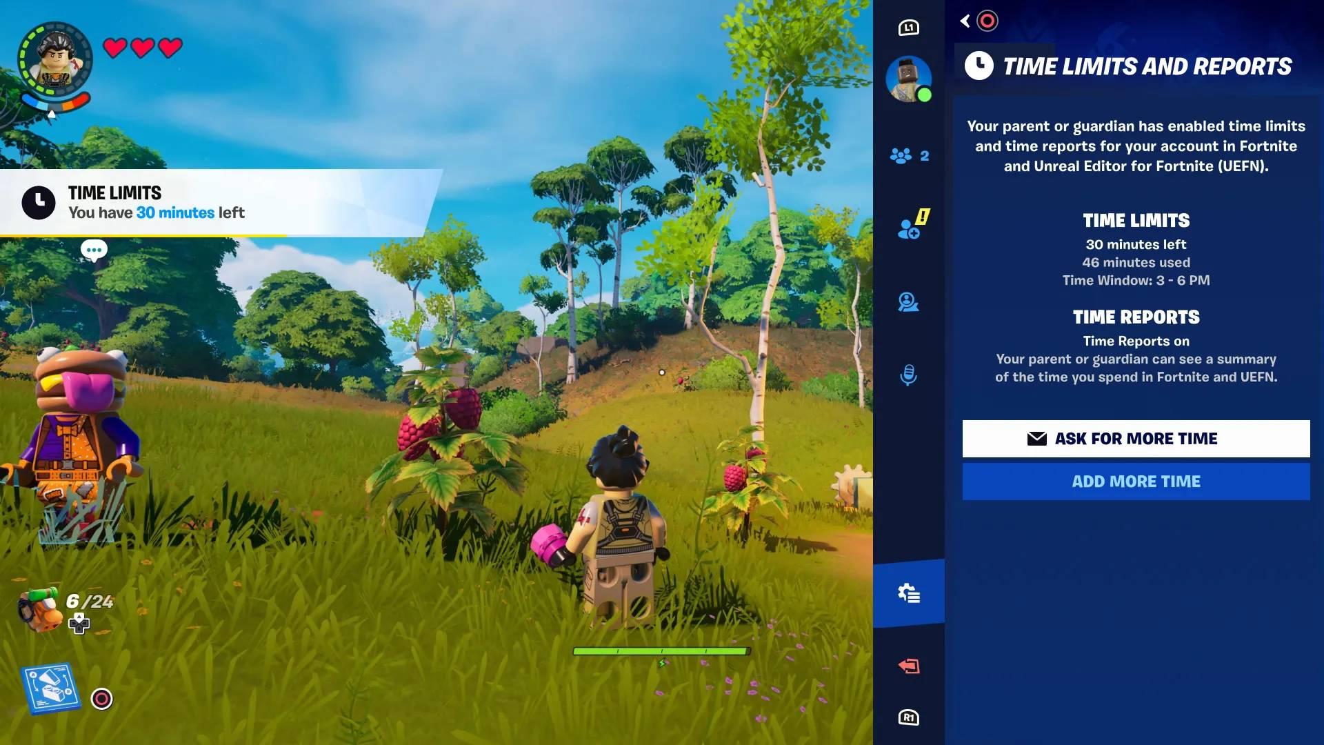 نمایش زمان مجاز برای اجرای بازی فورتنایت 