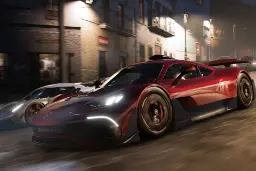 خودرو قرمز پرسرعت در بازی فورتزا هورایزن ۵ / Forza Horizon 5