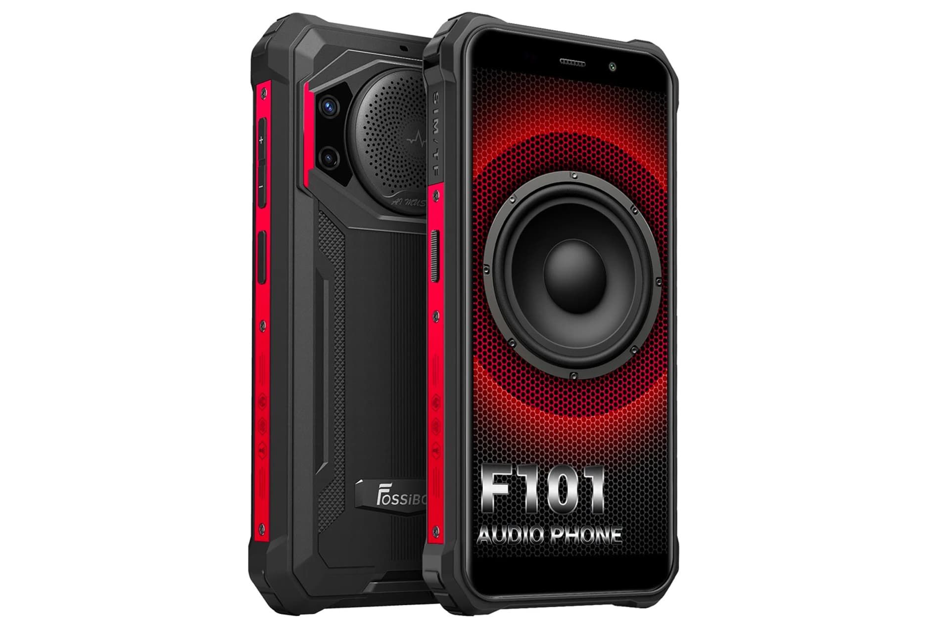 نمایشگر و نمای پشت گوشی FOSSiBOT F101 مدل مشکی