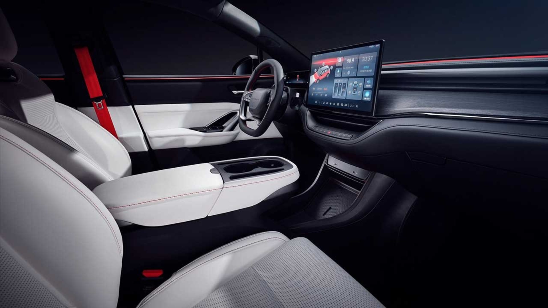 نمای داخل کابین خودرو فاکسکان بریا