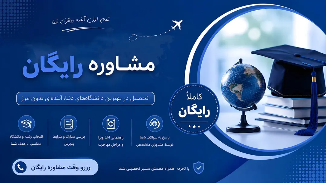 وسایل تحصیلی شامل کلاه فارغ‌التحصیلی، کره زمین و کتاب‌های آموزشی