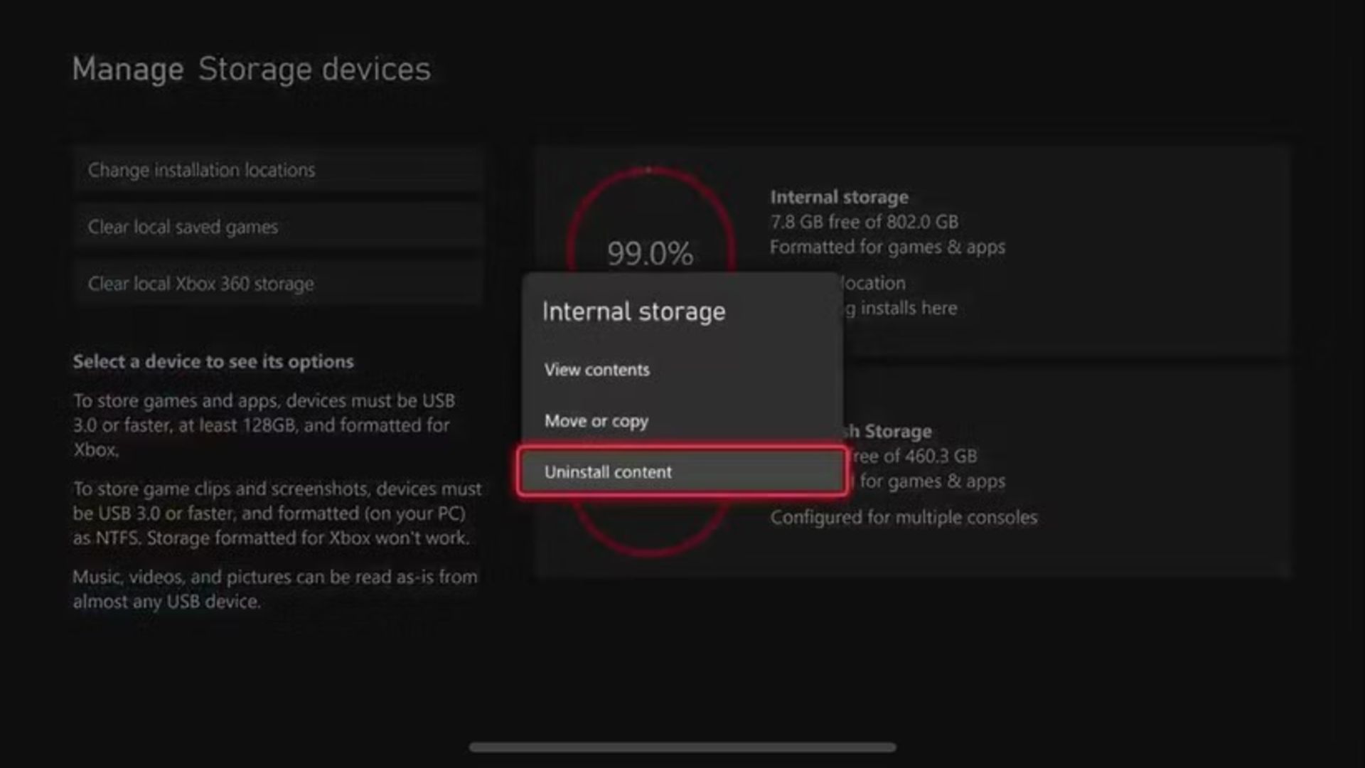 آزادسازی فضای ذخیره‌سازی ایکس باکس