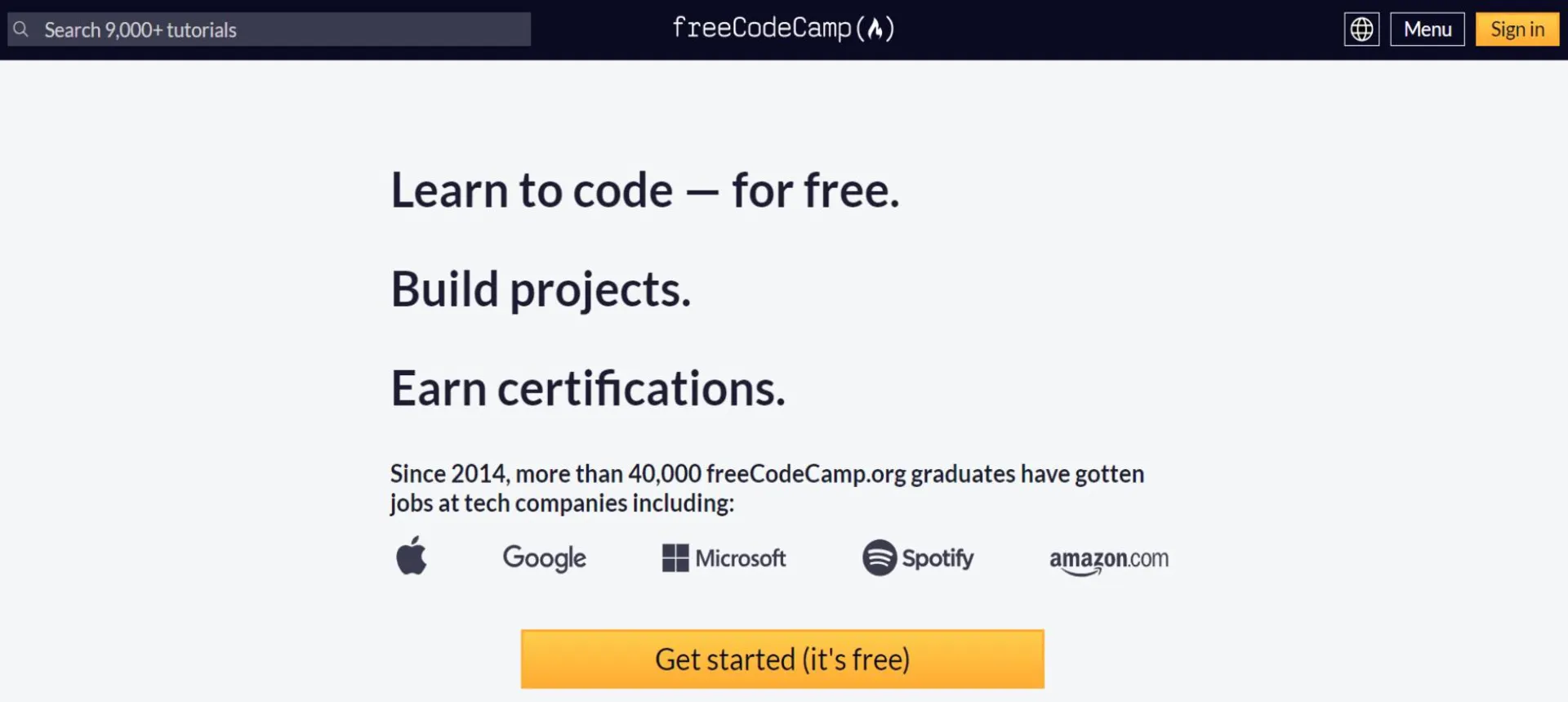 سایت آموزش برنامه نویسی freeCodeCamp