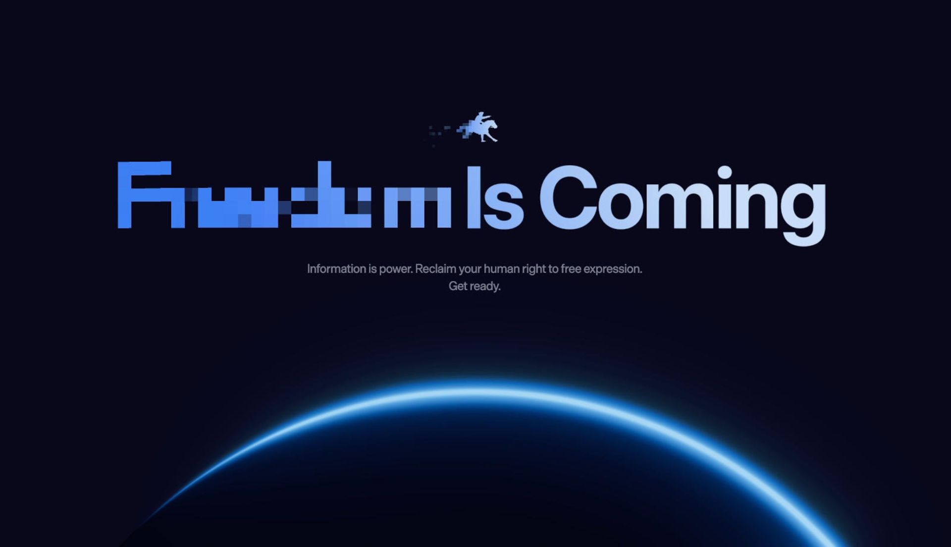 پوستر وب‌سایت دولتی آمریکا با شعار Freedom