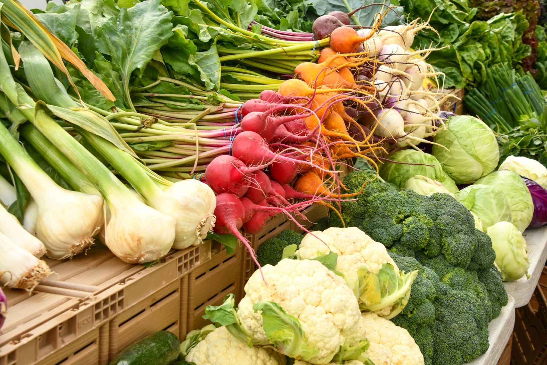 سبزیجات تازه در بازار تره‌بار