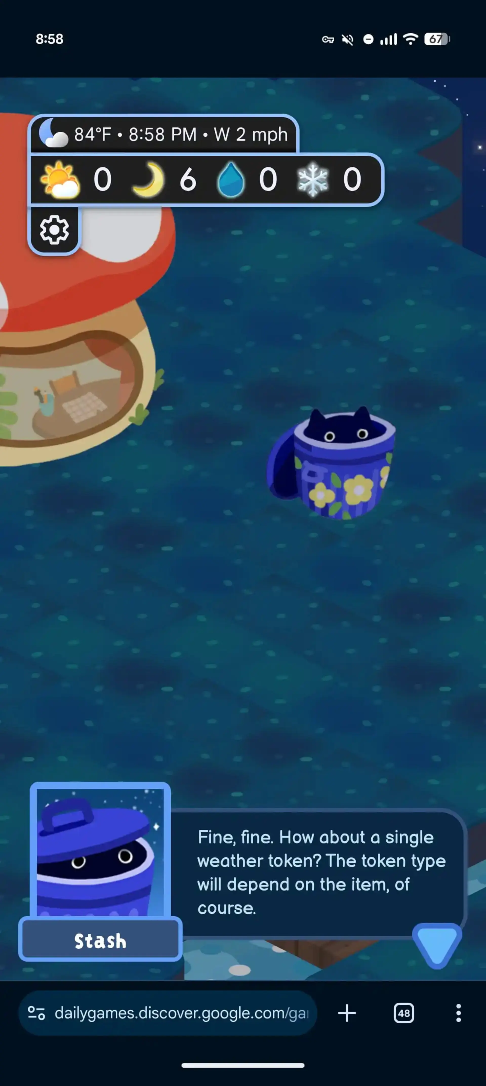 شخصیت کارتونی در محیط بازی موبایلی Froggy's World گوگل