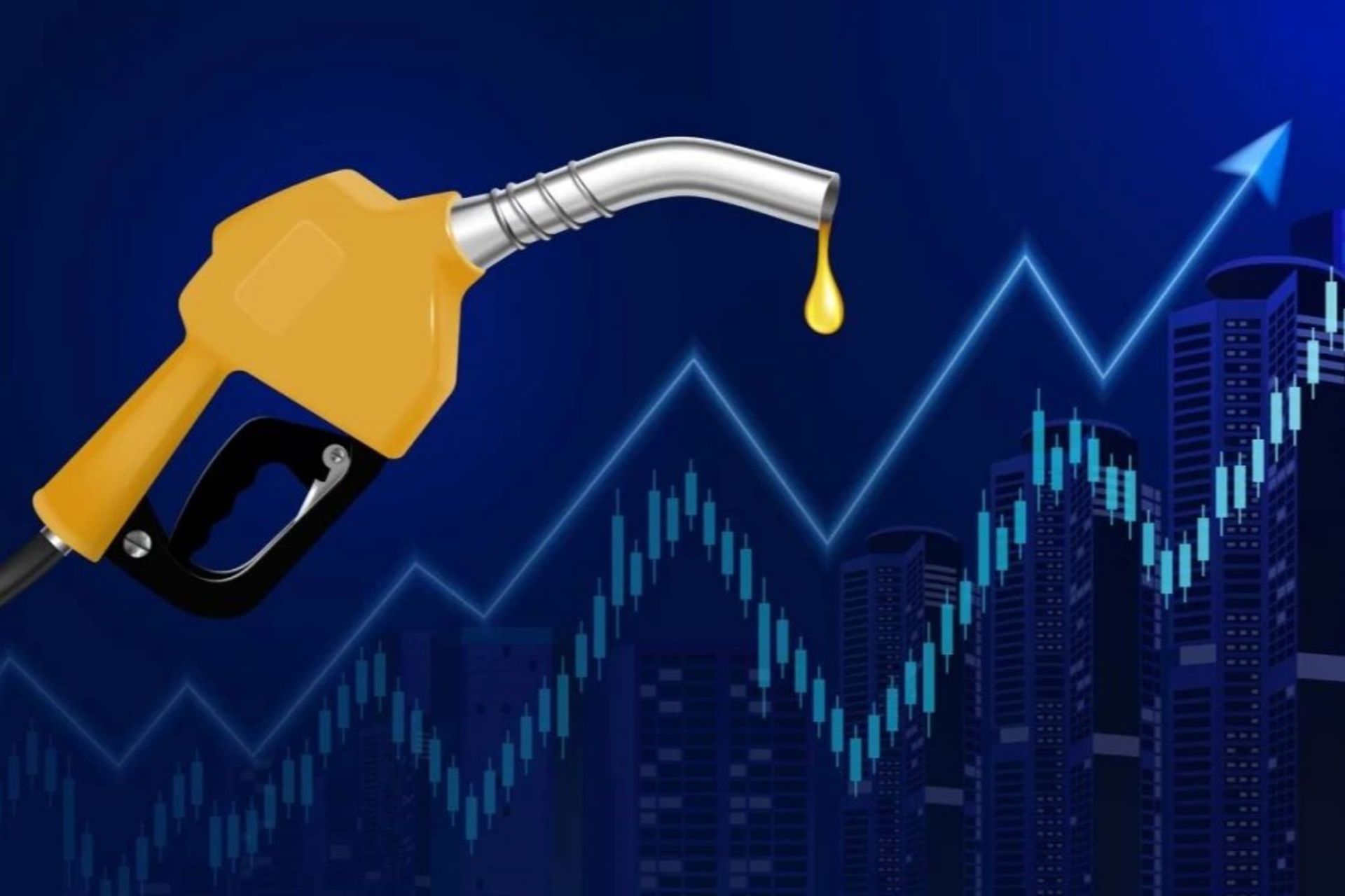 نموداری افزایشی در کنار نازل بنزین