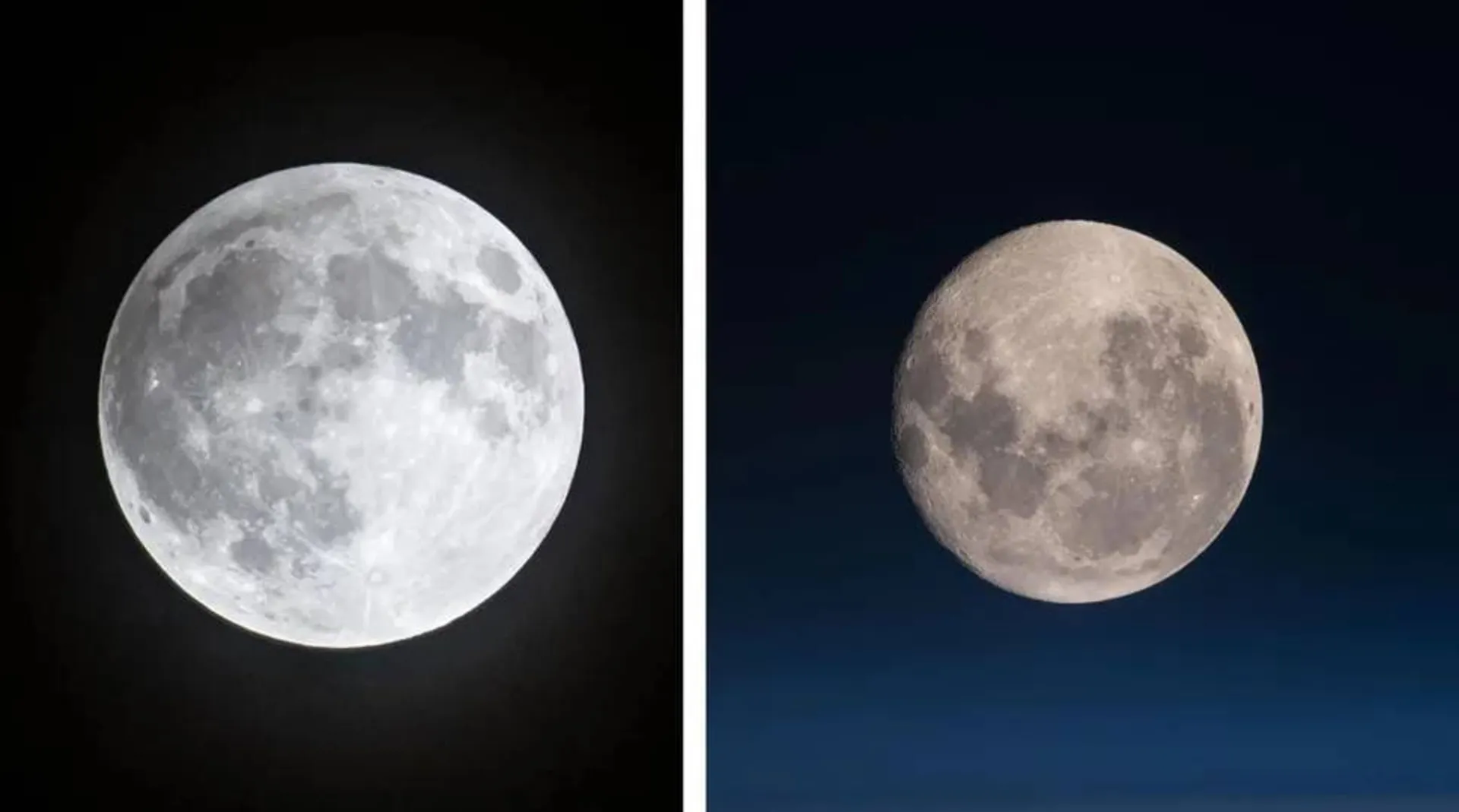 تصویر ماه از نیمکره شمالی و جنوبی