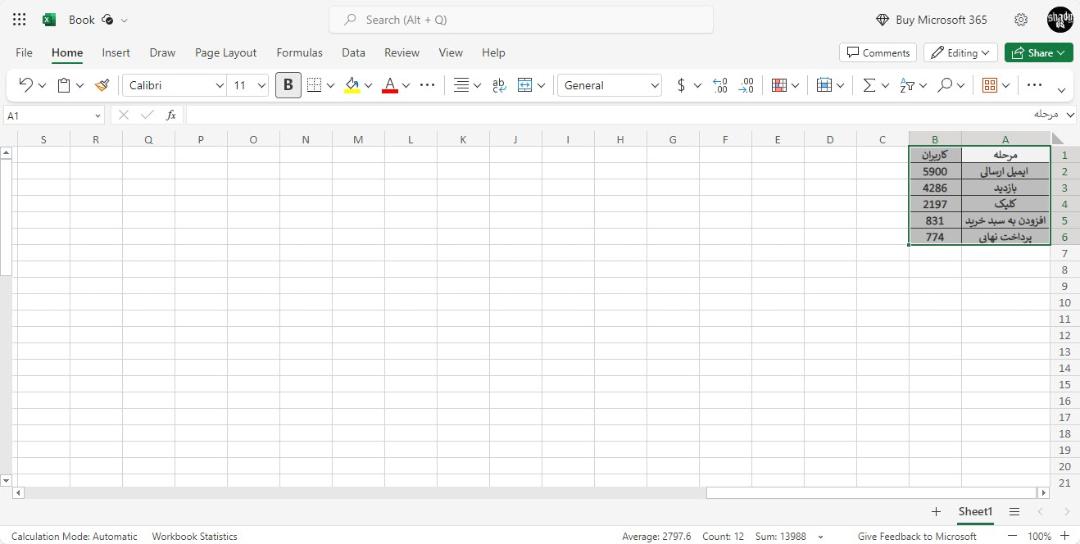 اکسل آنلاین Microsoft 365