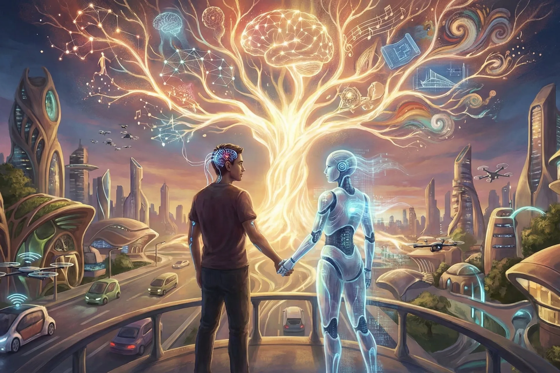 تصویر مفهومی از آینده هوش مصنوعی 