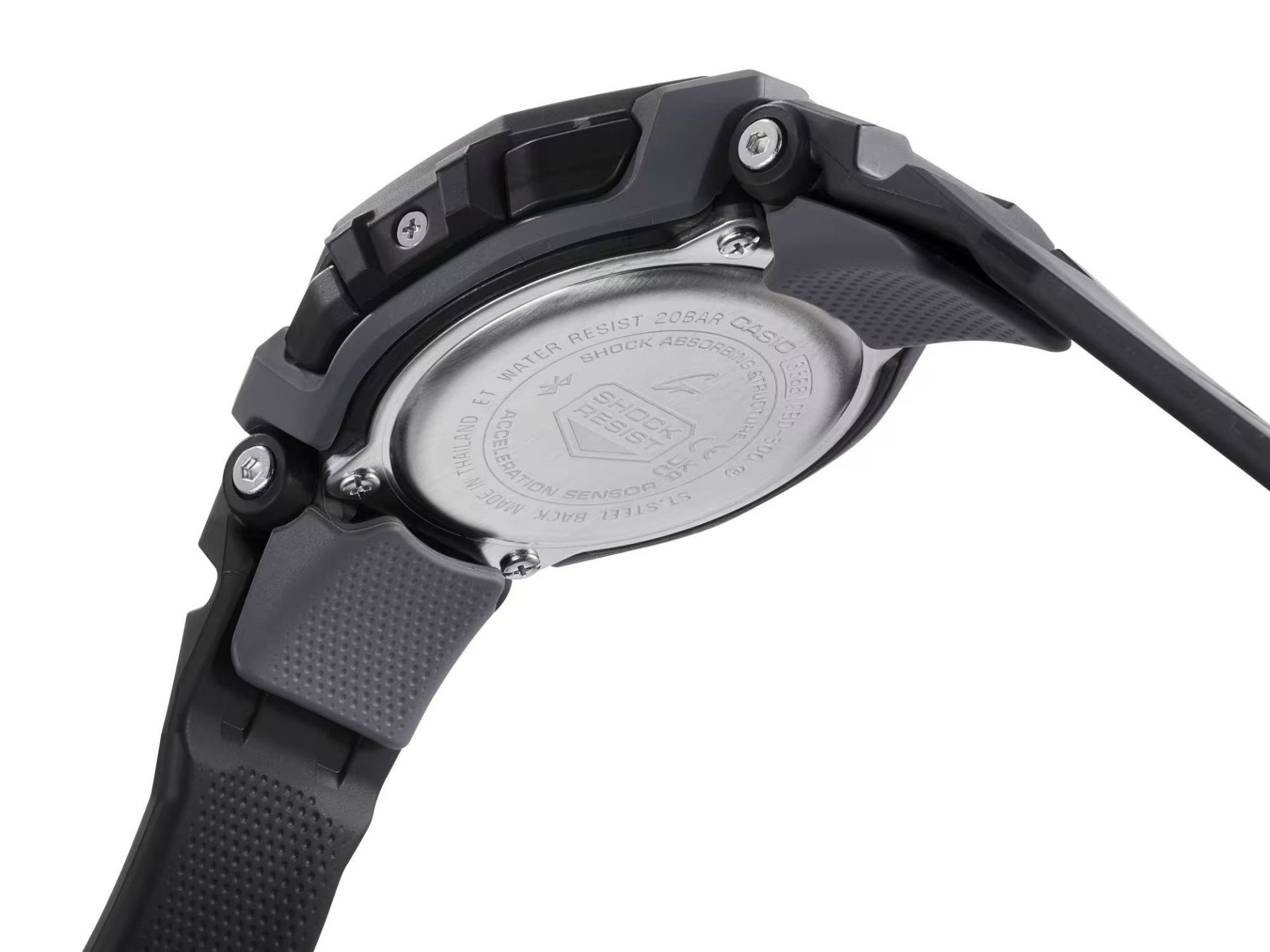 نمای پشت ساعت هوشمند کاسیو G-SHOCK GBD-300 در رنگ مشکی