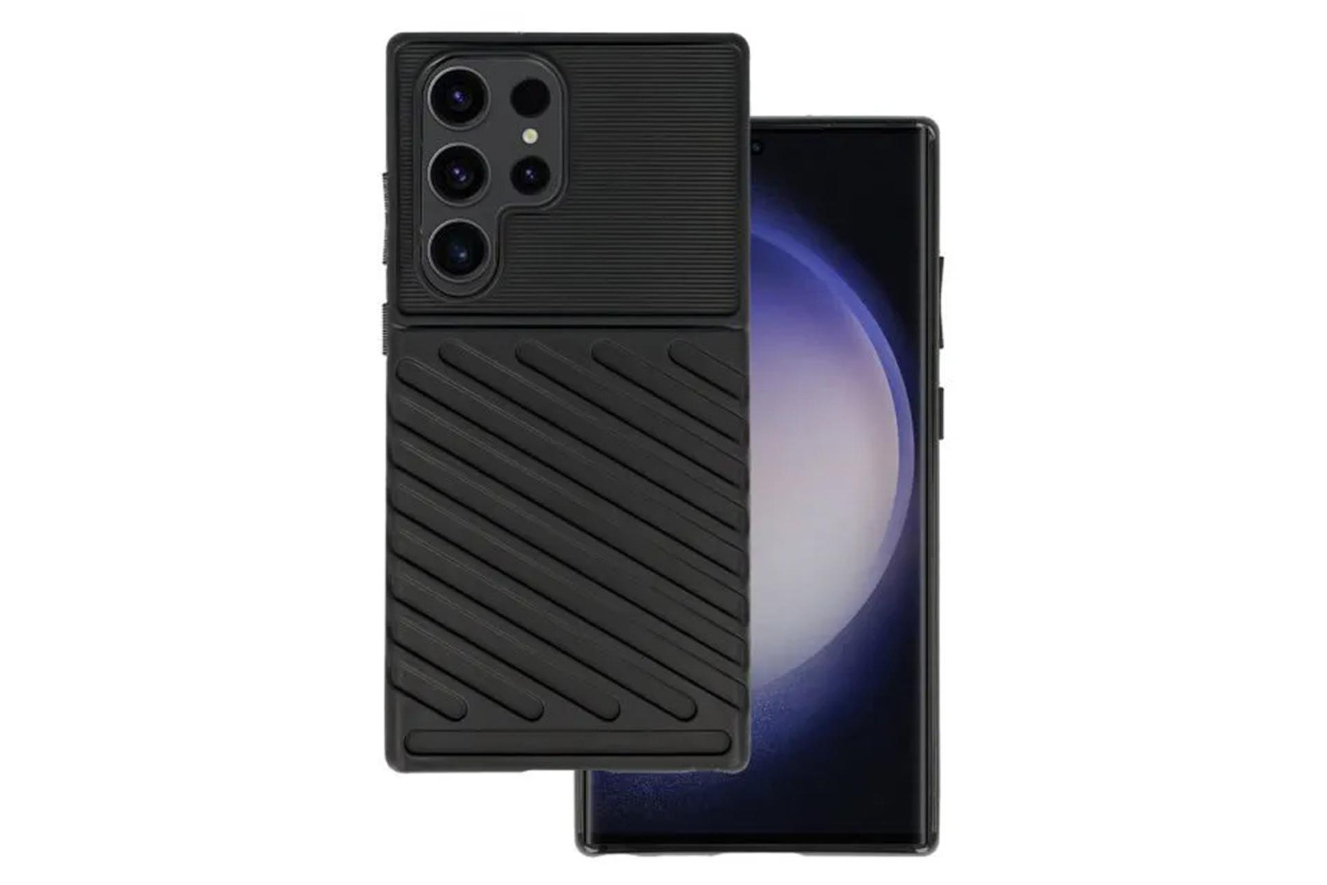 قاب گوشی جیتک مدل Thunder مناسب سامسونگ Galaxy S22 Ultra رنگ مشکی