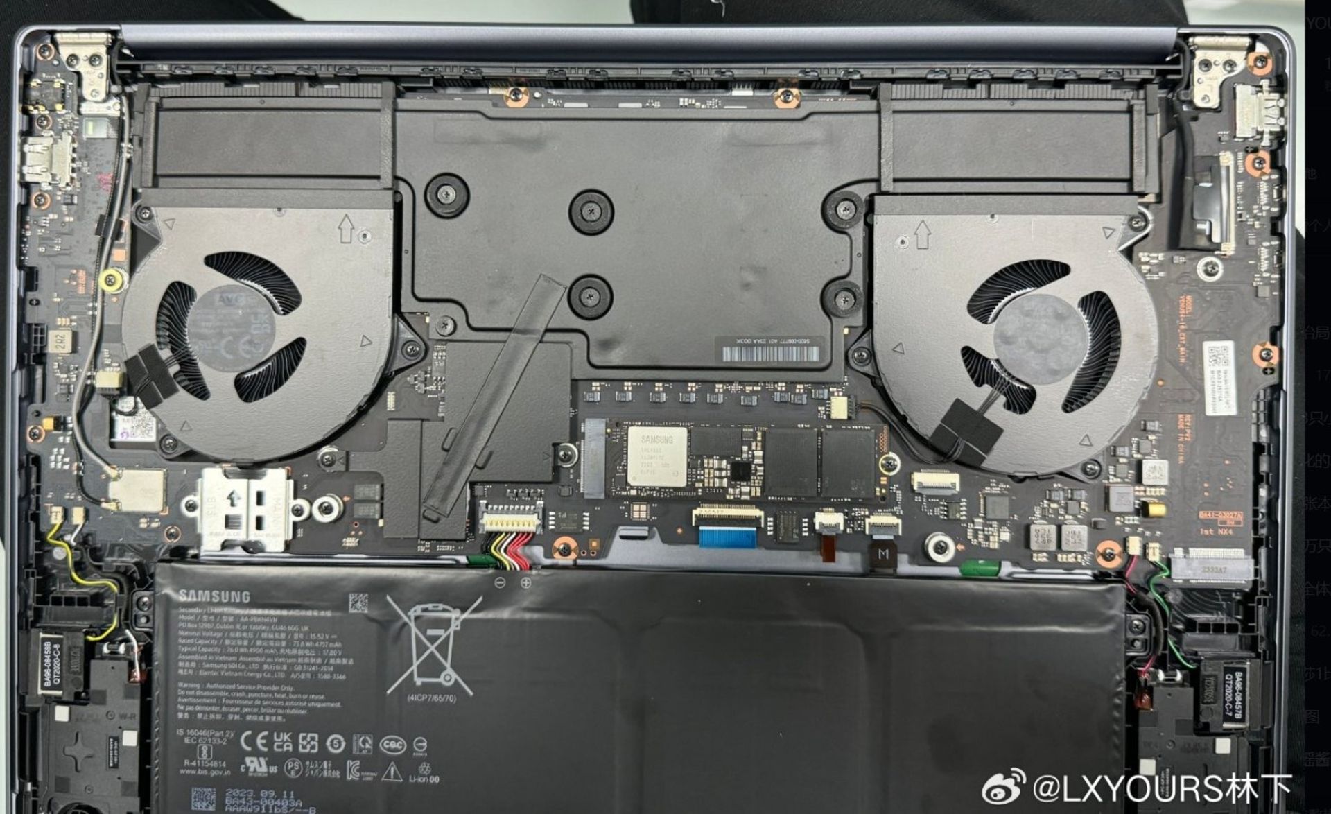 قطعات داخلی لپ تاپ گلکسی بوک ۴