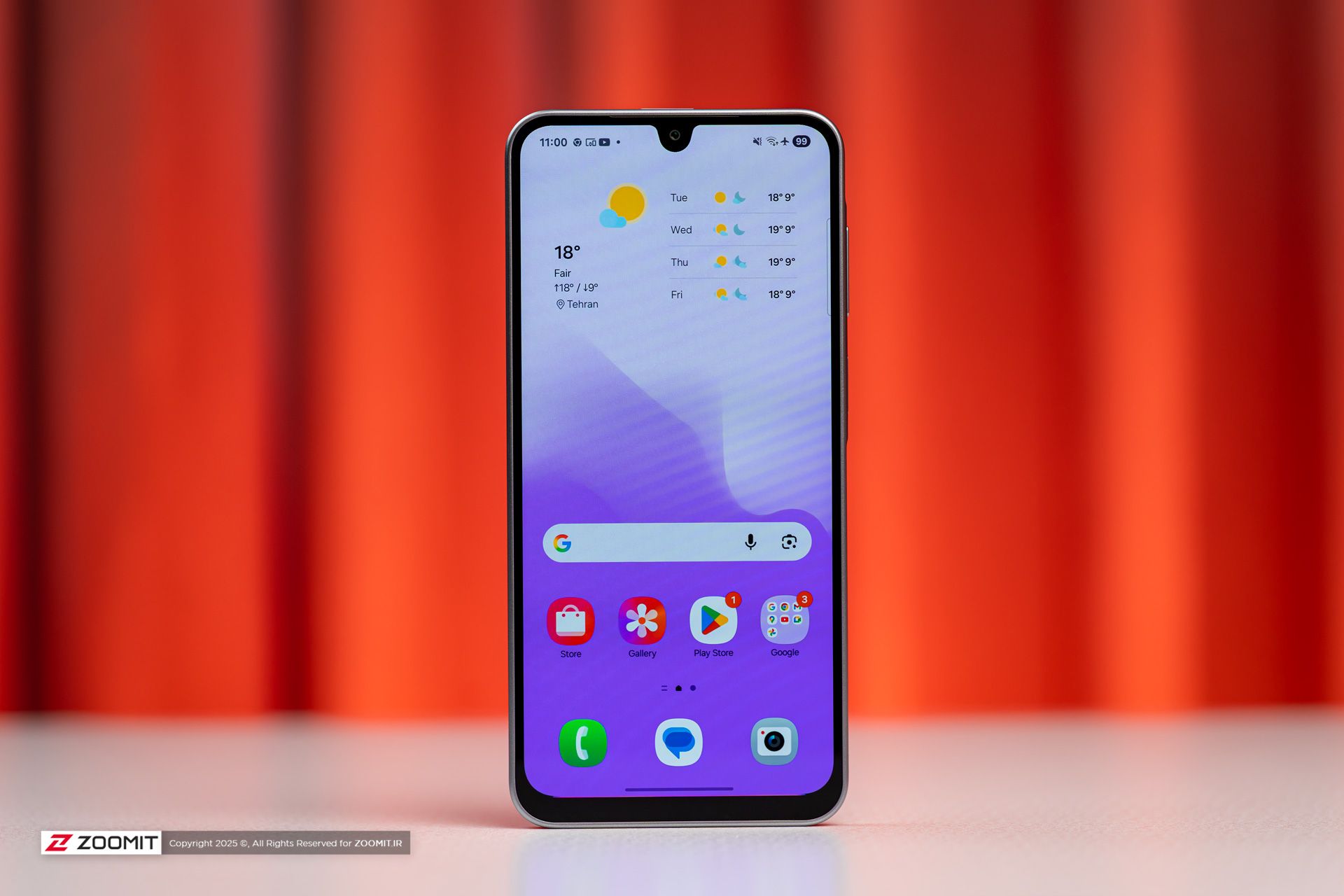 نمای جلو گلکسی A17