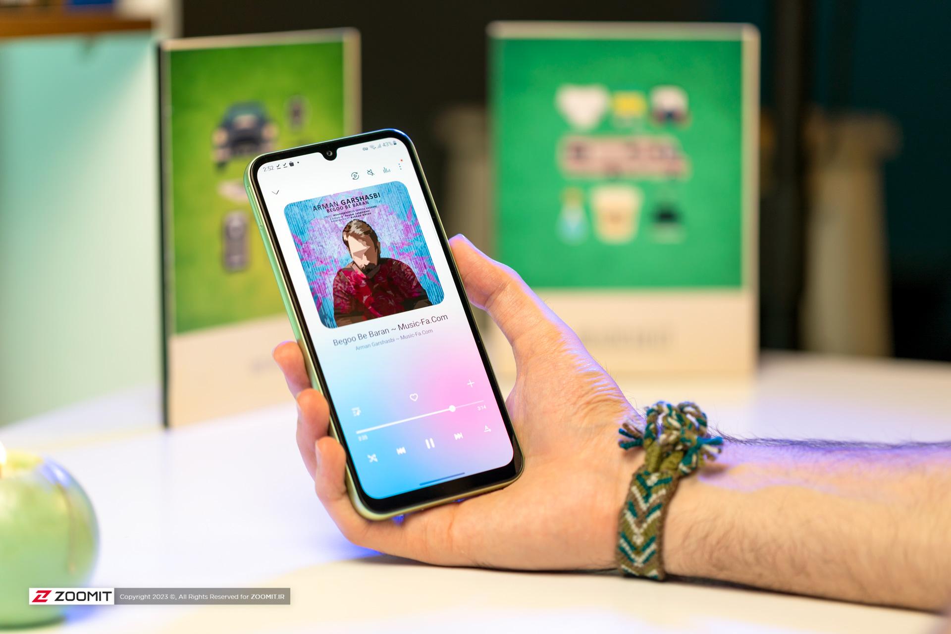 پخش موزیک با گلکسی A24 سامسونگ