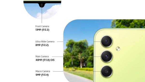مشخصات دوربین های گلکسی A34