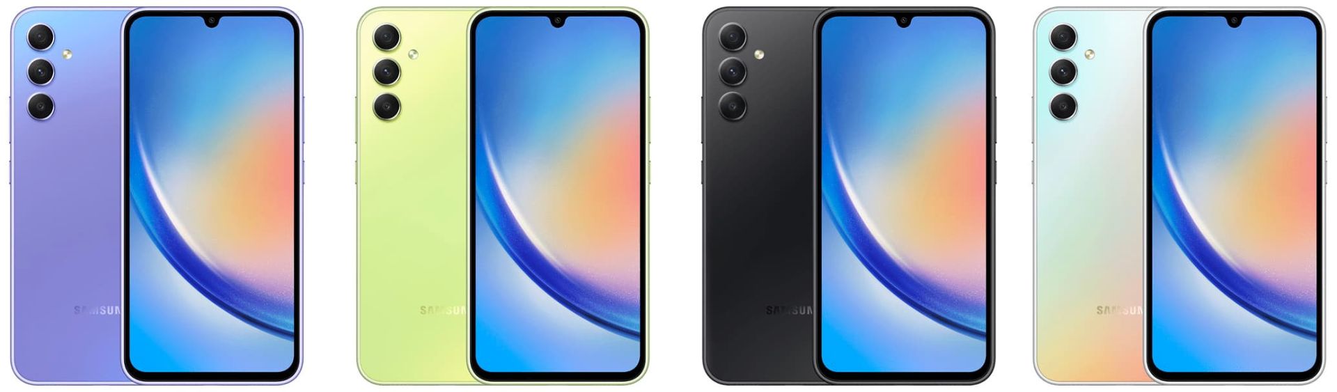 رنگ بندی گلکسی A34 سامسونگ تصویر فاش شده