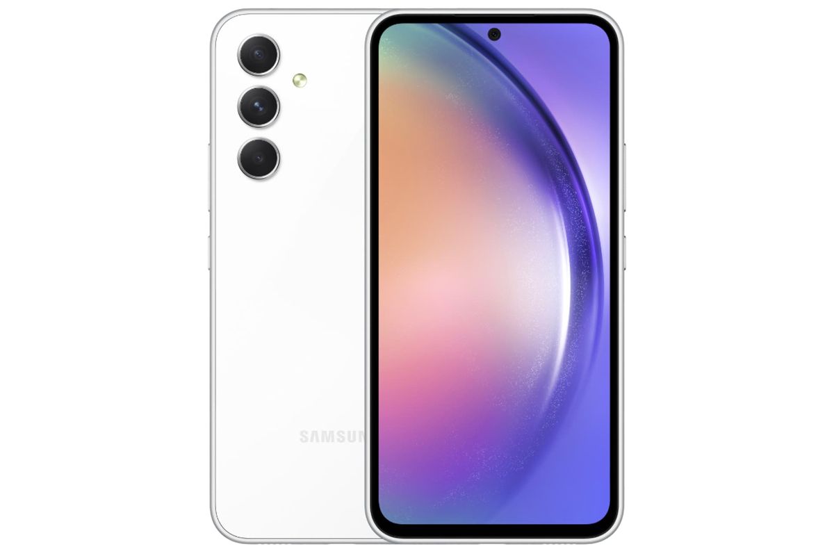 مدل سفید گلکسی A54 سامسونگ نمایشگر و پنل پشتی