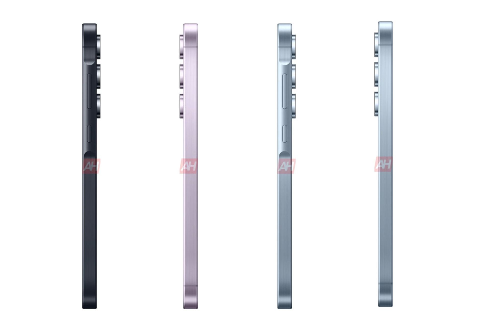 قاب فلزی گلکسی A55 در سه رنگ آبی، صورتی و مشکی