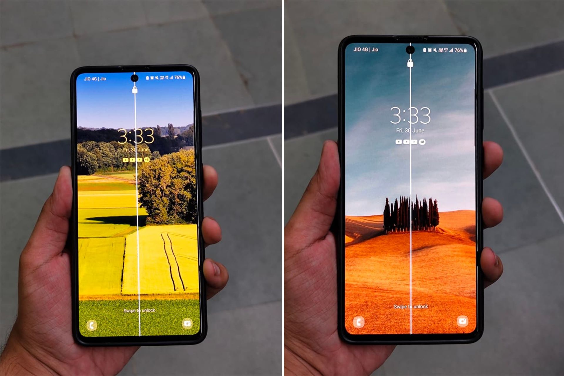 مشکل خط سفید روی نمایشگر گلکسی A71