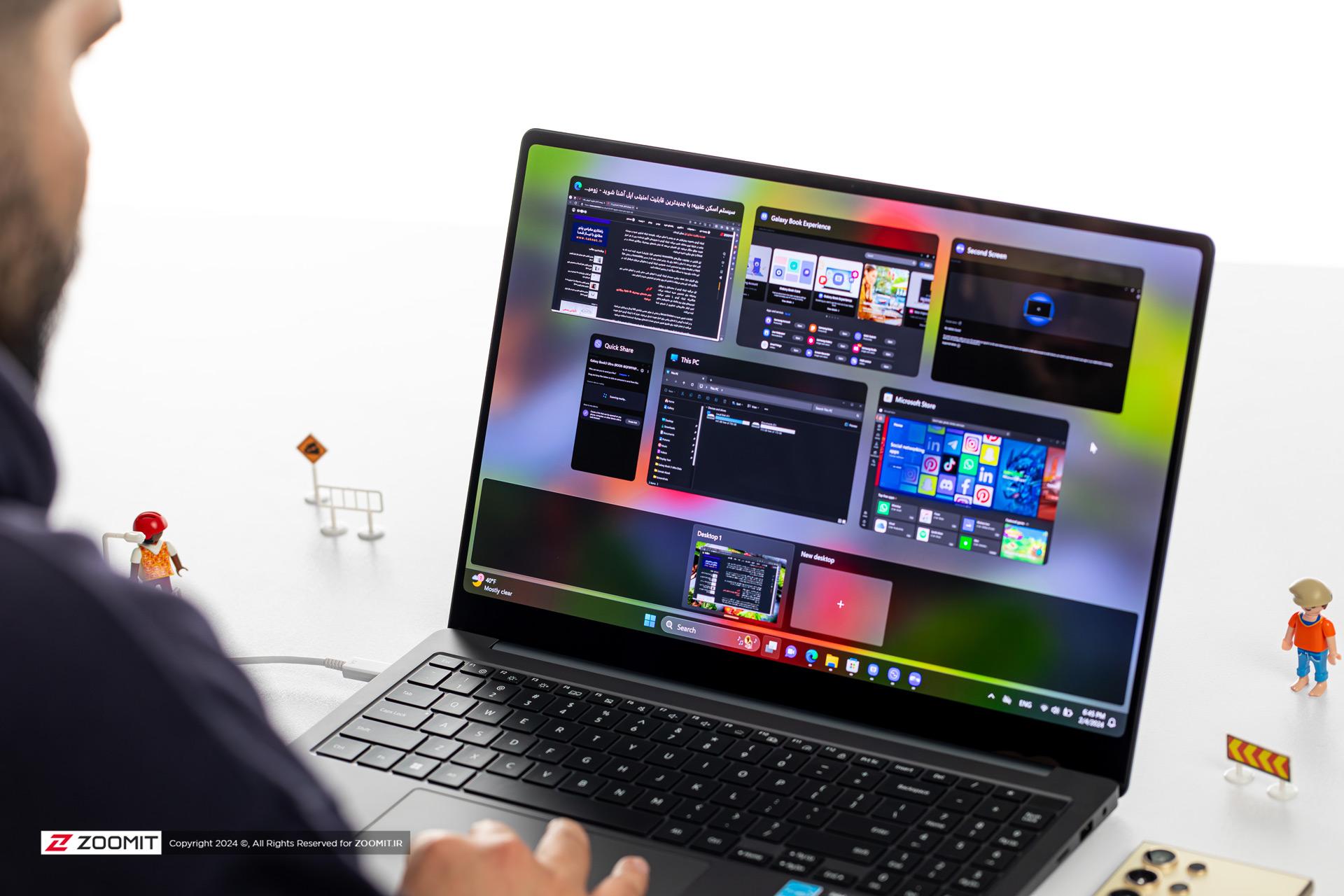 مالتی تسک کردن در گلکسی بوک ۳ اولترا