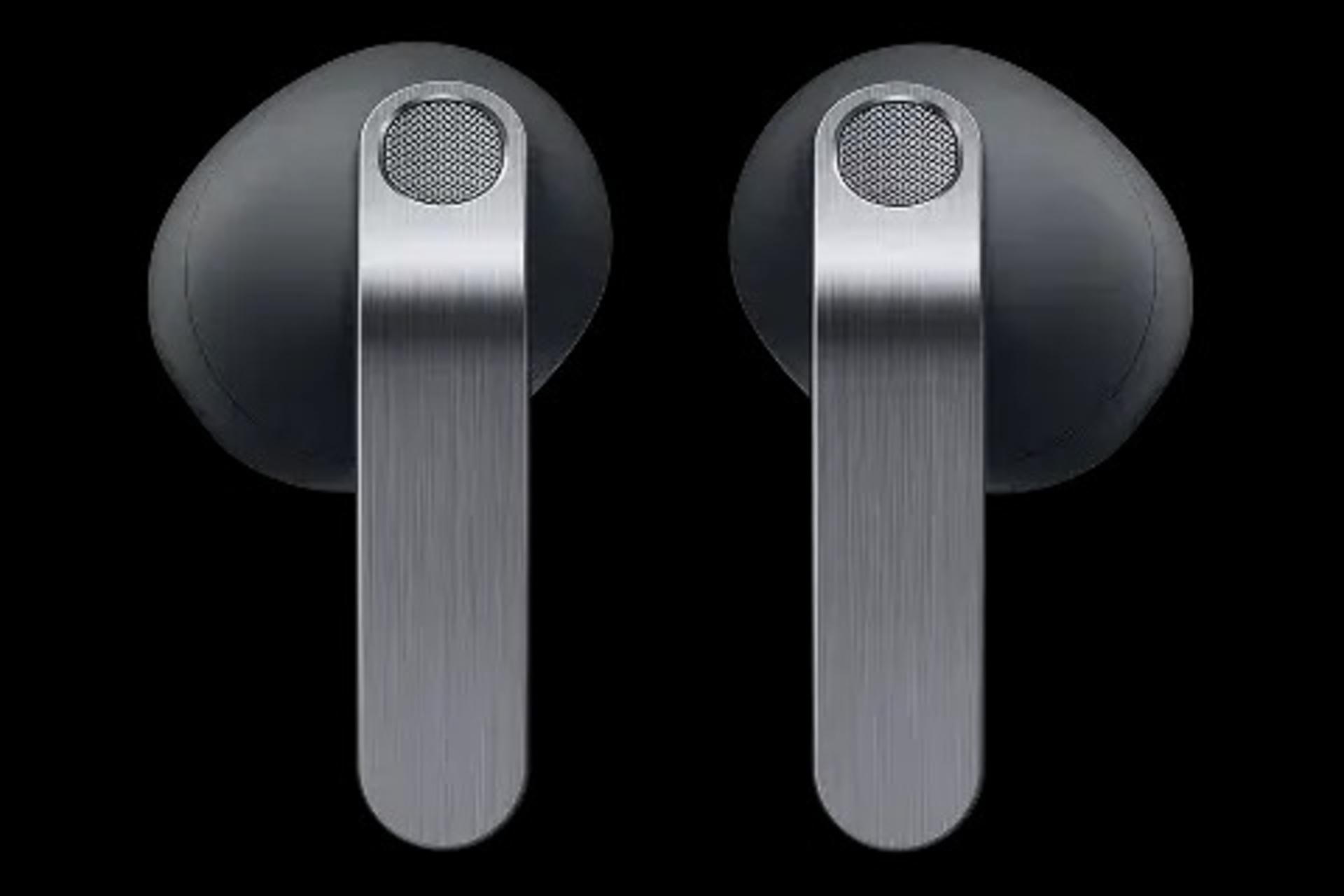 طراحی هندزفری گلکسی بادز ۴ پرو در رنگ مشکی