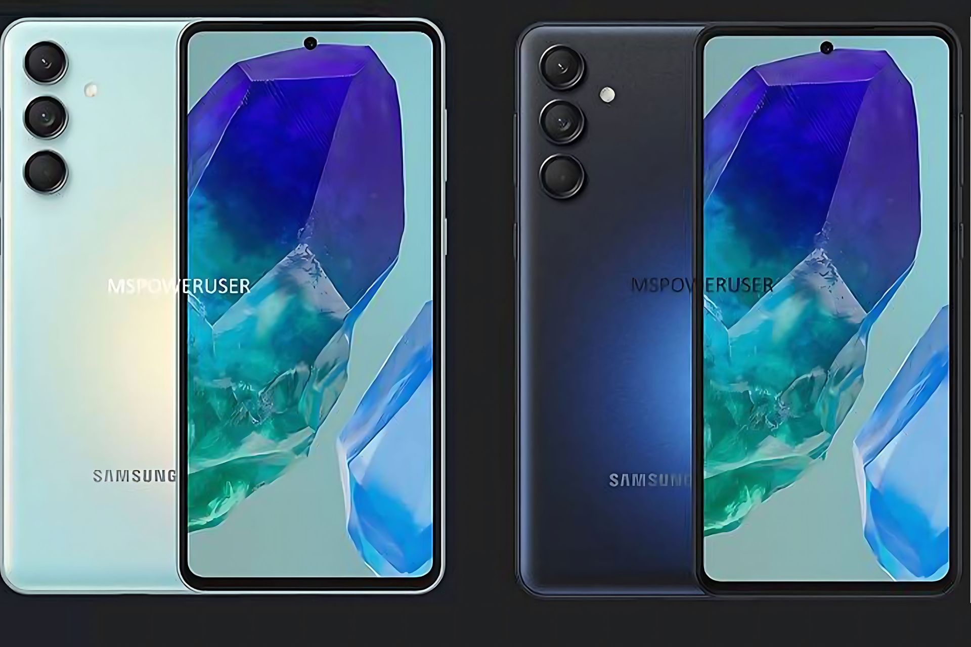 رندر غیر رسمی از پنل پشتی و جلویی گوشی گلکسی M55 سامسونگ