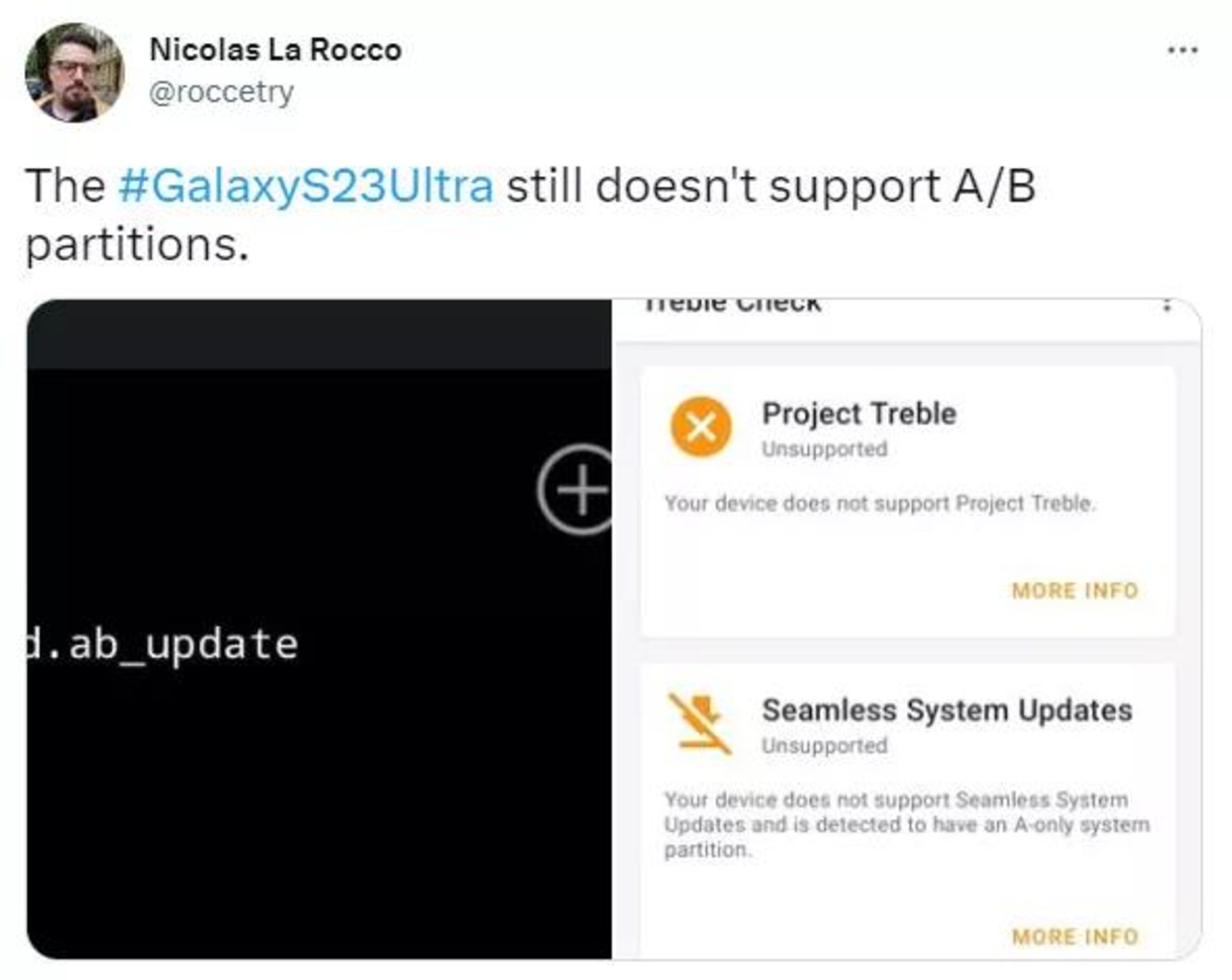 عدم پشتیبانی سری گلکسی S23 از قابلیت seamless Updates