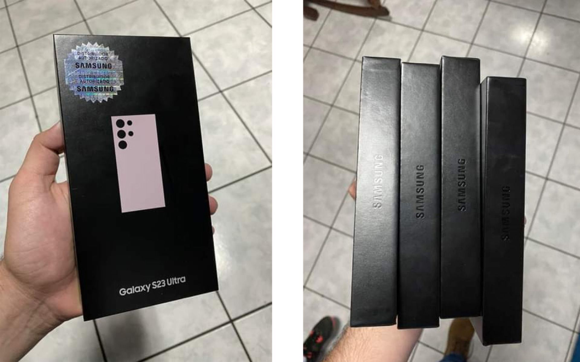 گلکسی اس ۲۳ اولترا پیش‌از رونمایی در فروشگاه خرده فروشی