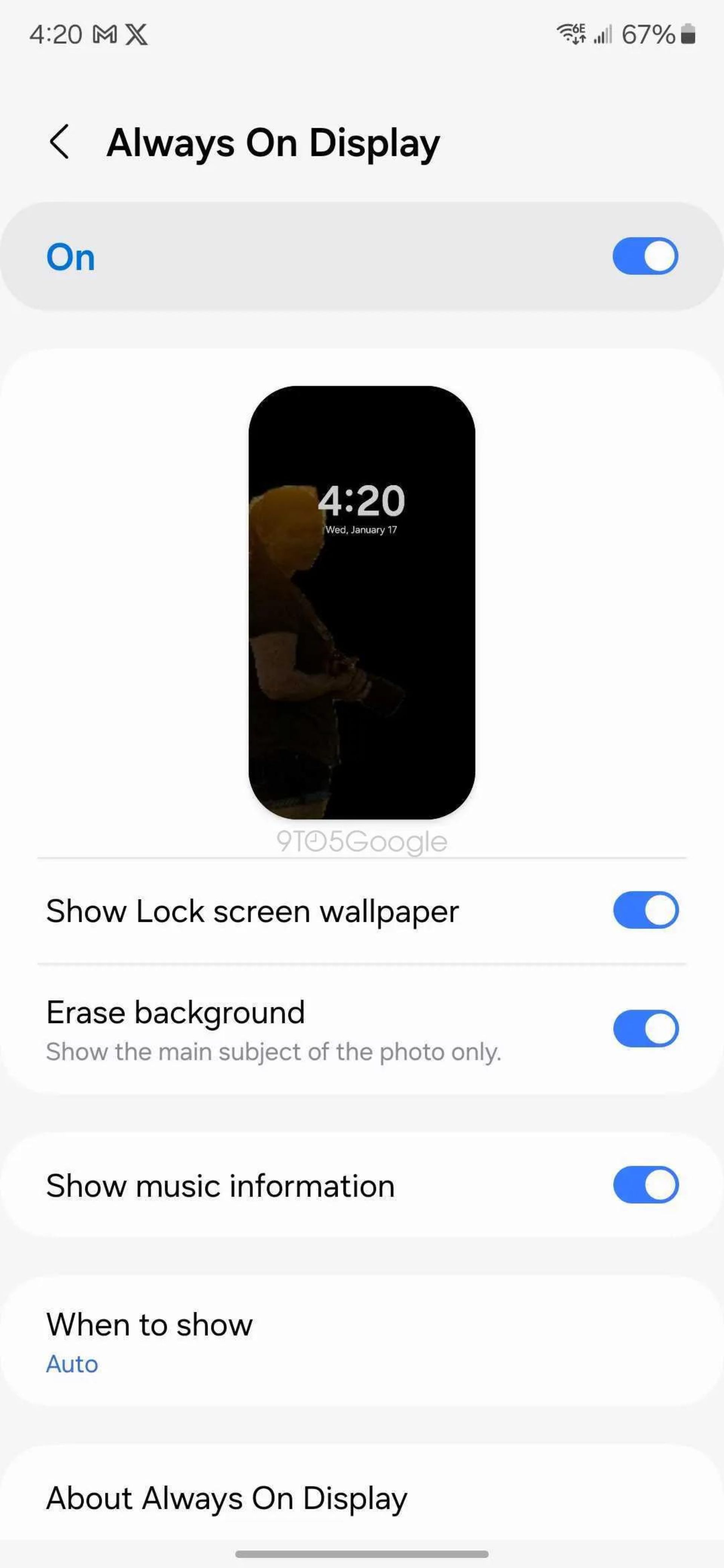 قابلیت نمایشگر همیشه روشن گلکسی S24 اولترا