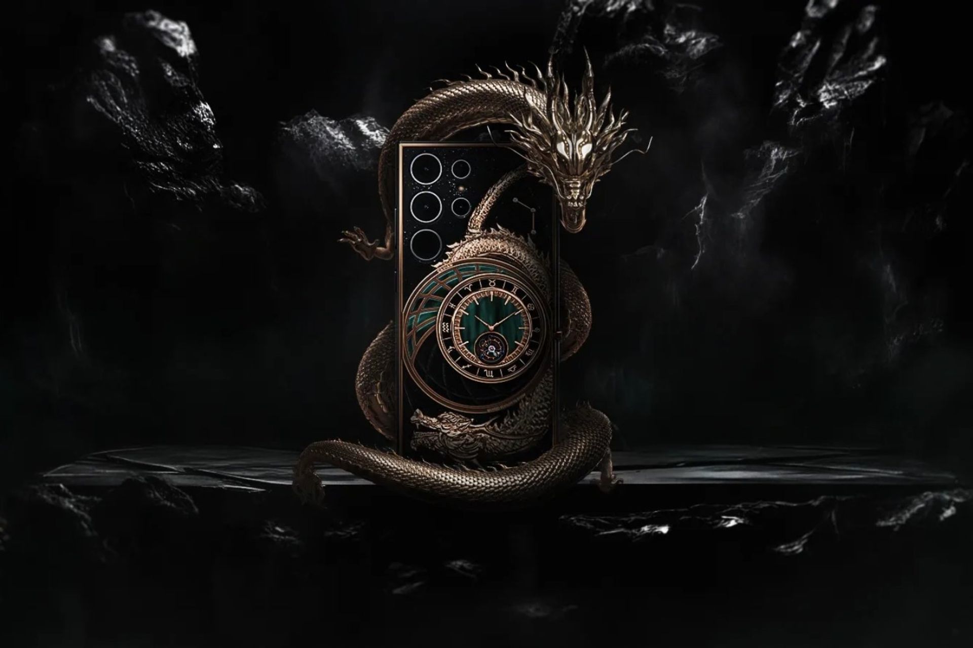 مدل سفارشی گلکسی S24 اولترا کاویار از جنس طلای ۲۴ عیار