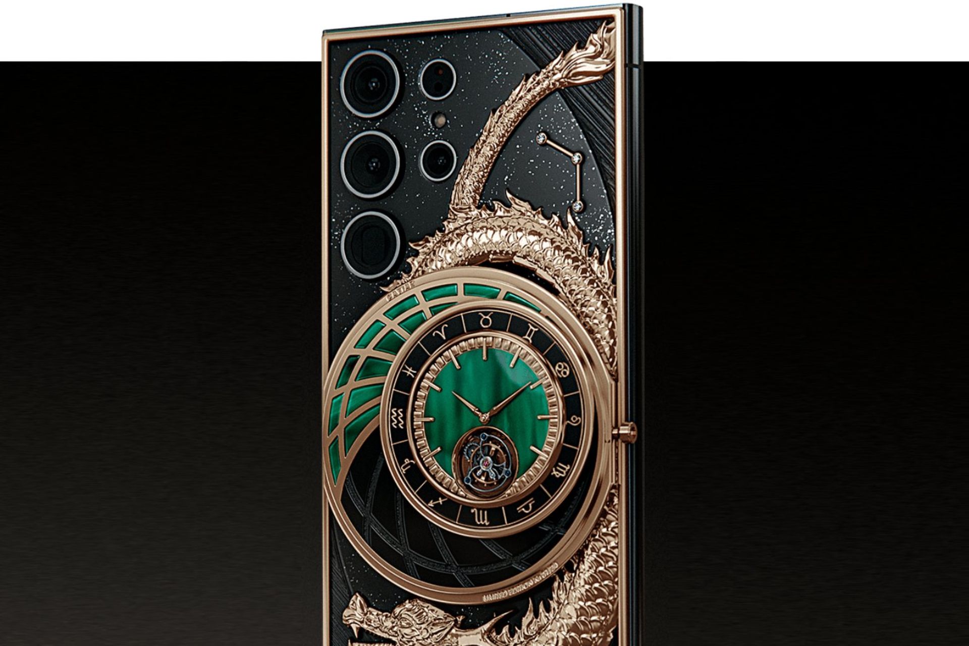 مدل سفارشی گلکسی S24 اولترا کاویار از جنس طلای ۲۴ عیار