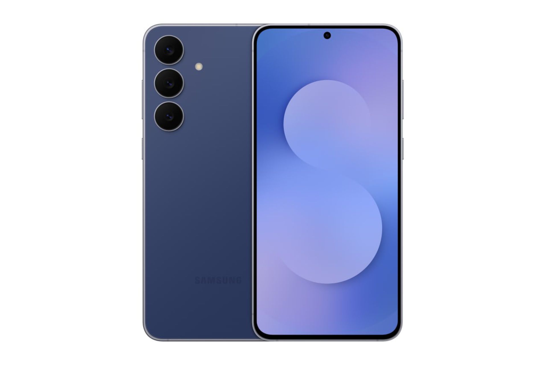 نمای پشت و جلو گوشی گلکسی S25 FE رنگ سرمه‌ای