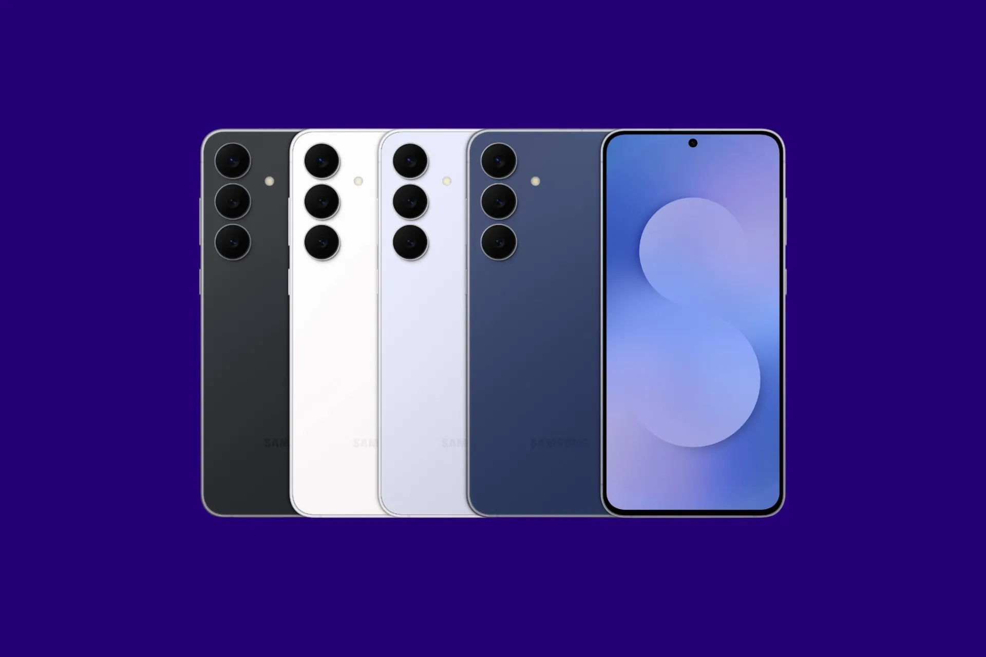 نمای پشت و جلو و رنگ‌بندی گوشی گلکسی S25 FE