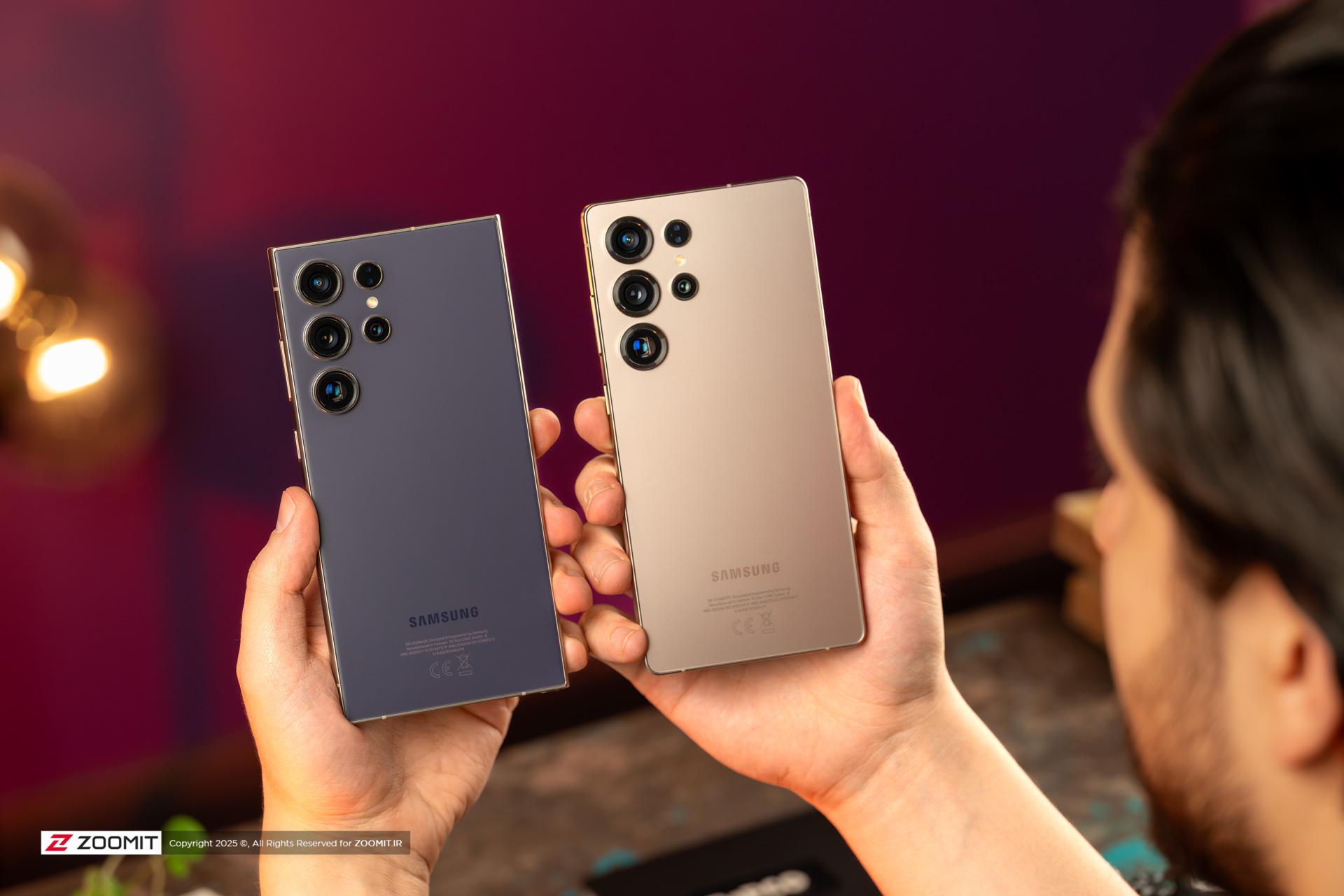 طراحی گلکسی S25 اولترا / Galaxy S25 Ultra در برابر اس۲۴ اولترا