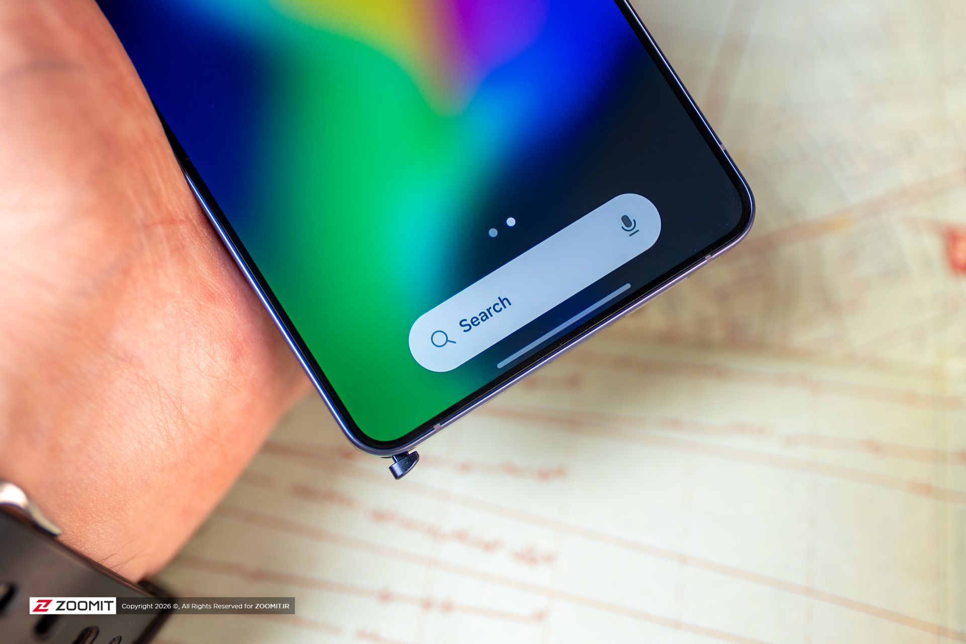 لبه‌ی گرد قلم اس پن گلکسی S26 اولترا سامسونگ