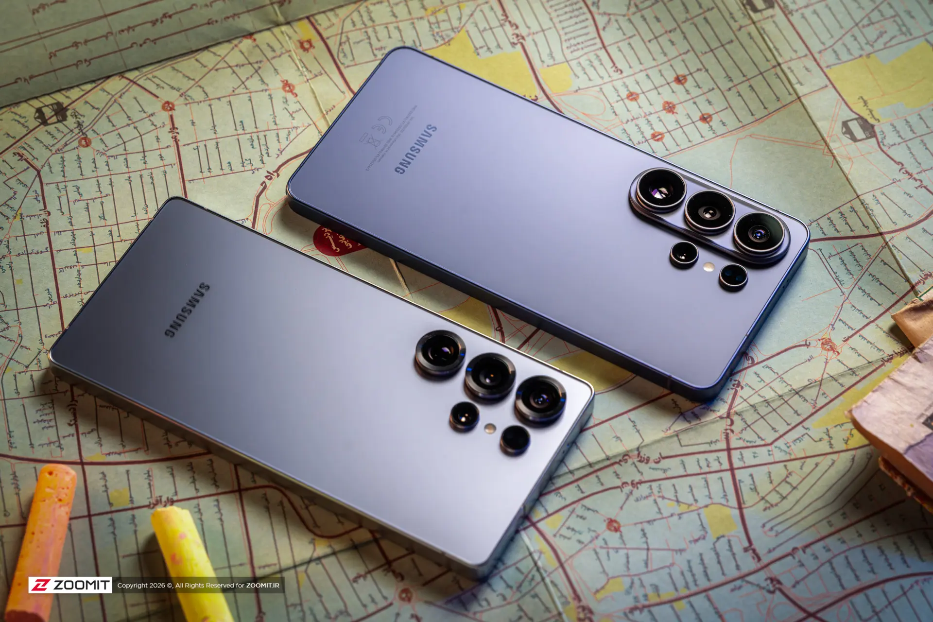 گلکسی S26 اولترا سامسونگ در برابر گلکسی S25 اولترا از نمای بالا