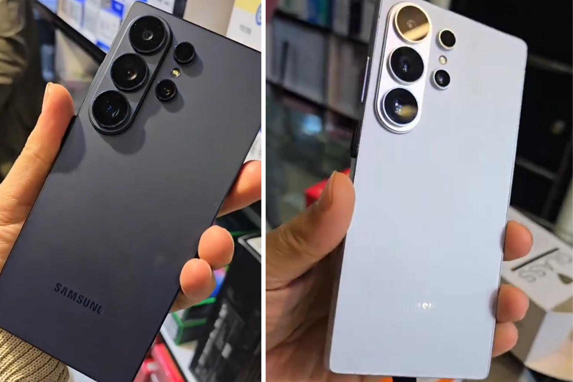 پنل پشتی گوشی گلکسی S26 اولترا در دست در دو رنگ