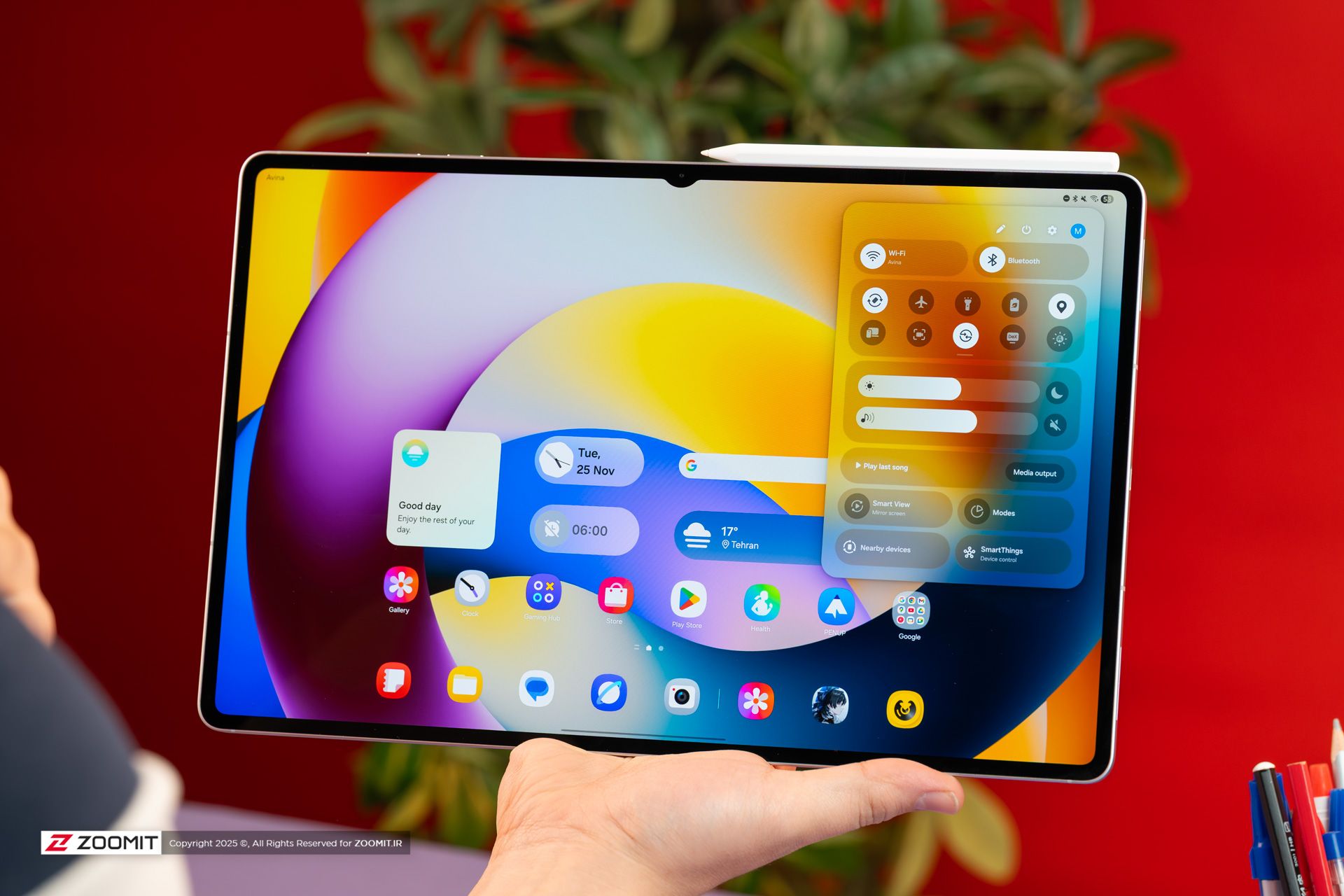 نمای جلو تبلت