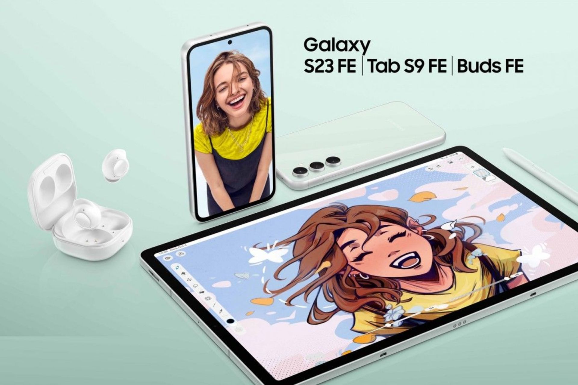 گلکسی تب S9 FE و گلکسی بادز FE