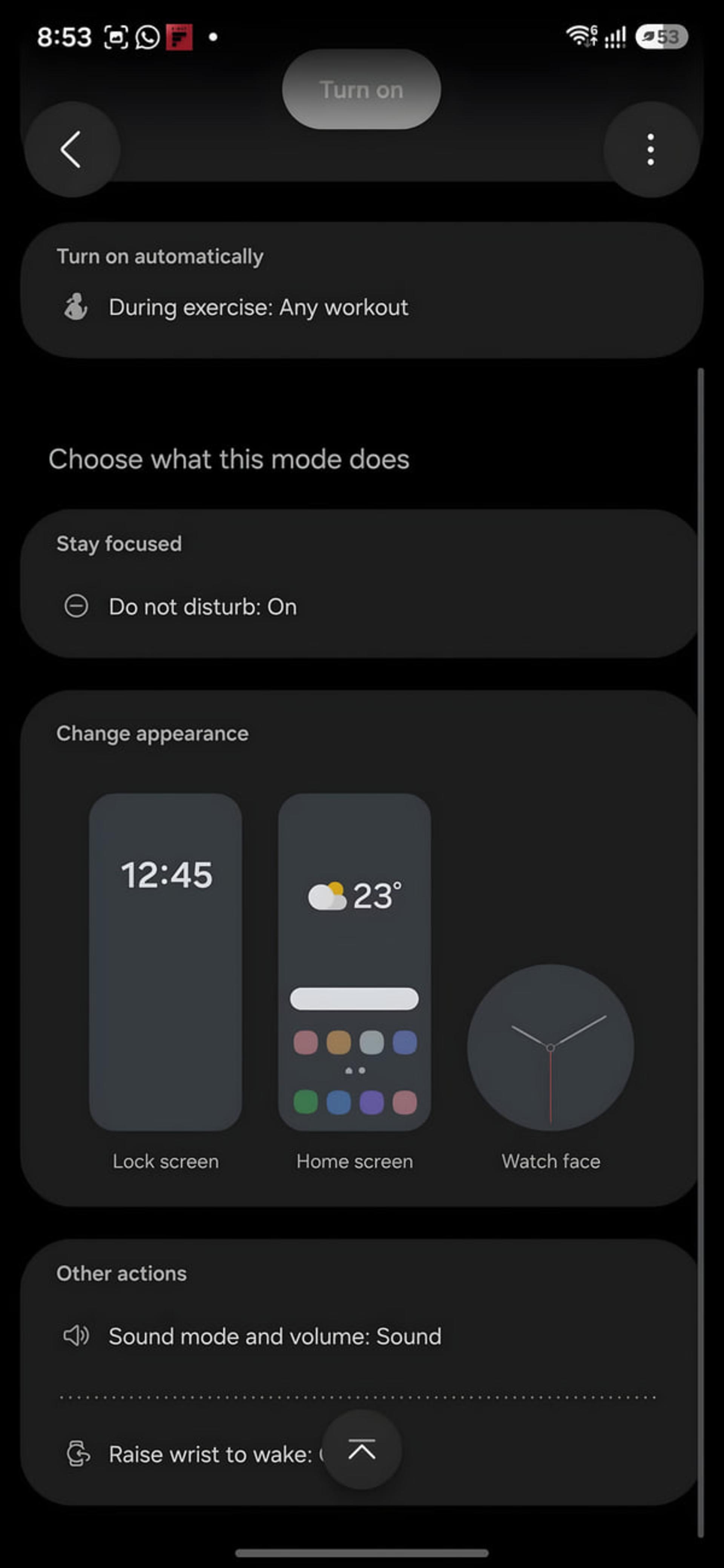تنظیمات قابلیت Stay focused در ساعت هوشمند گلکسی واچ (Galaxy Watch)