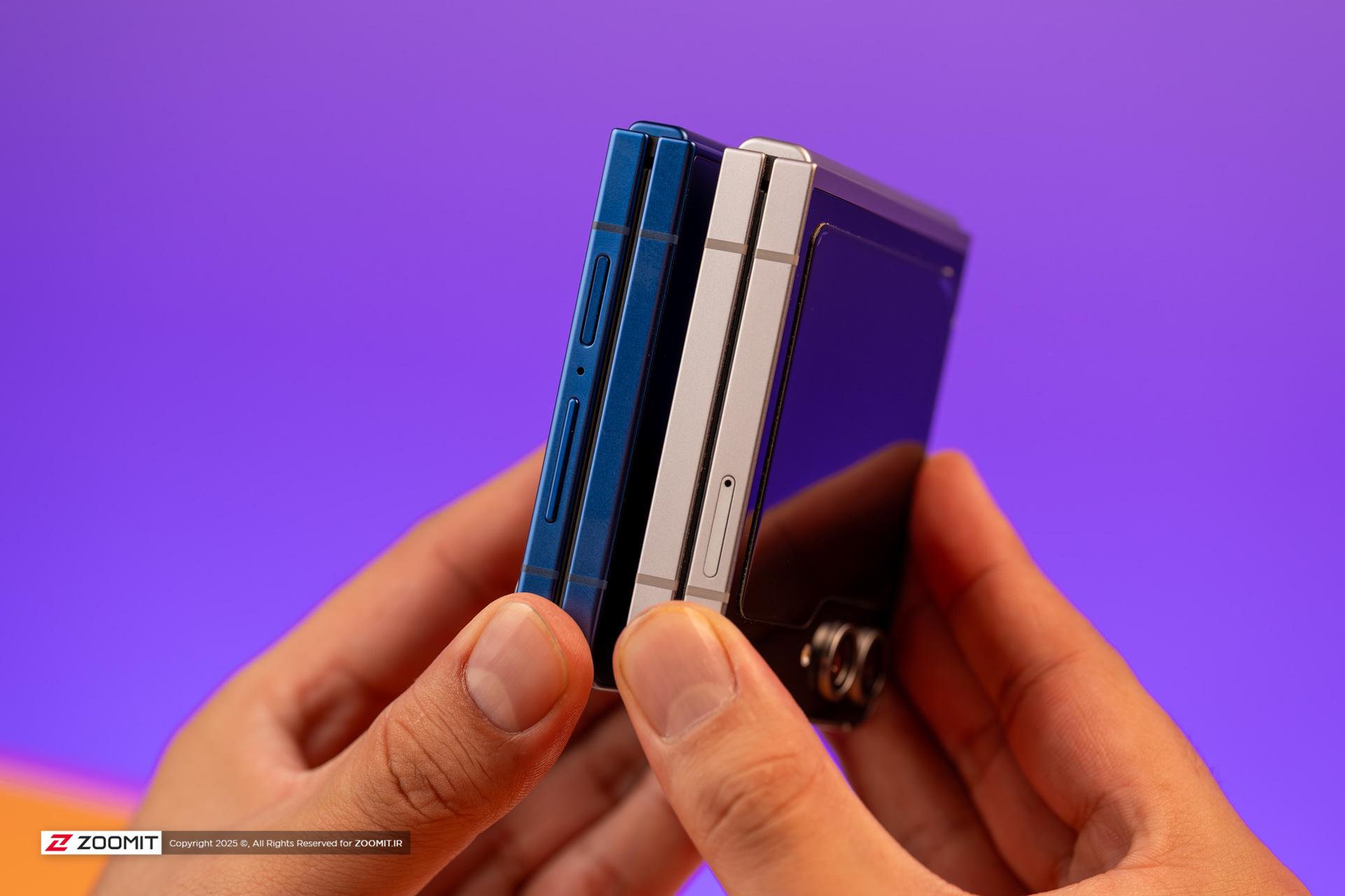 ضخامت گلکسی زد فلیپ ۶ در برابر گلکسی زد فلیپ ۷