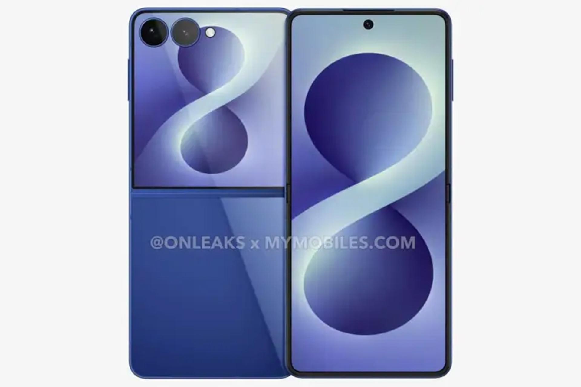 رندر غیر رسمی از نمای جلو و عقب گلکسی زد فلیپ ۸