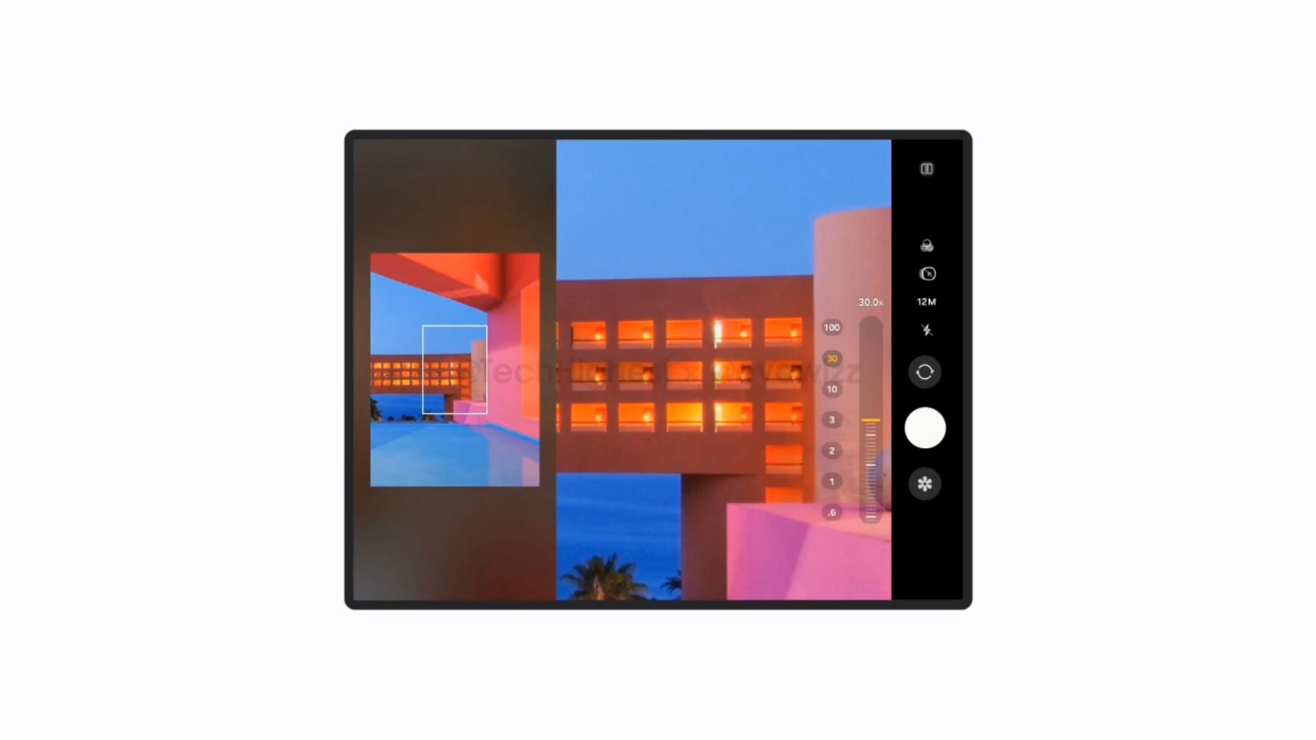 محیط رابط کاربری اپ دوربین گوشی زد ترای‌فولد سامسونگ