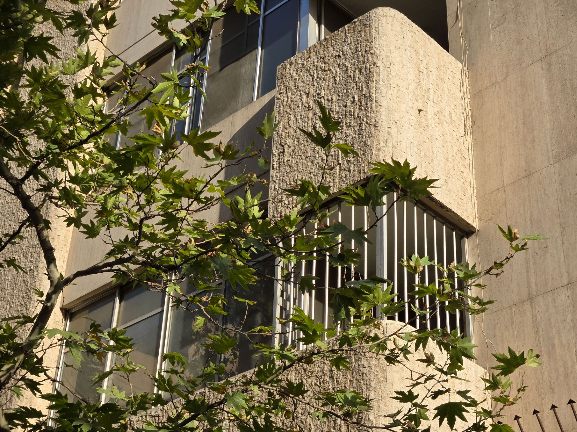 Building with stone brick facade