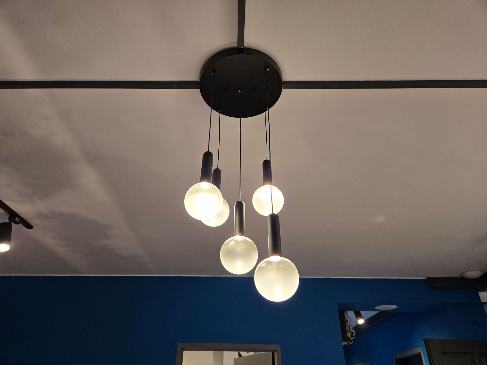 Hanging lights from the ceiling