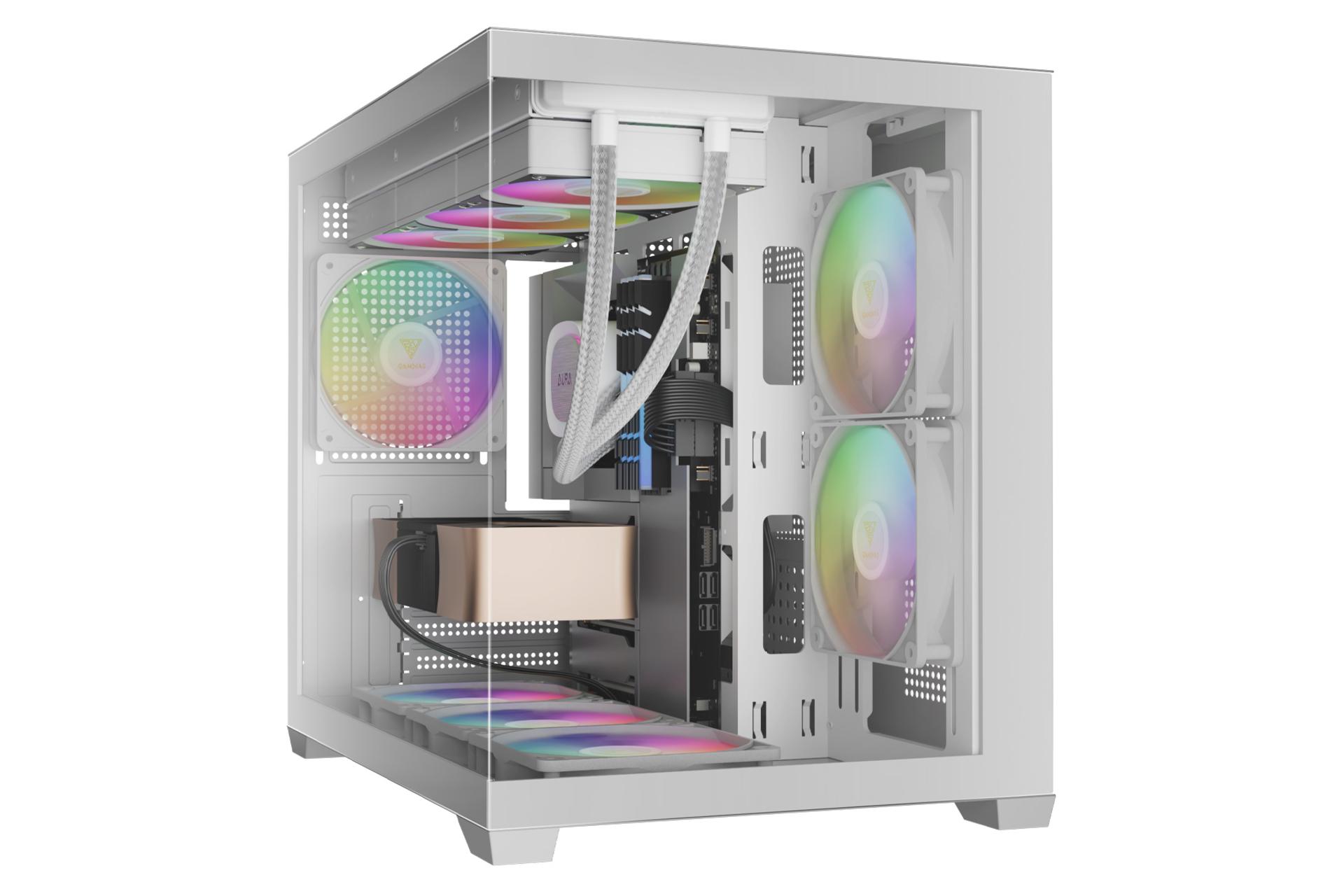 کیس کامپیوتر گیم دیاس AURA GC10M V2 ARGB رنگ سفید